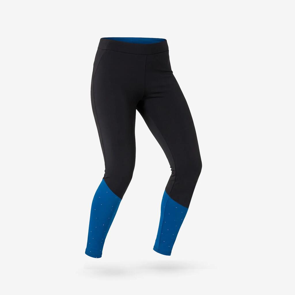 Kids' windproof cross-country ski tights XCS TIGHT 500 - Blue