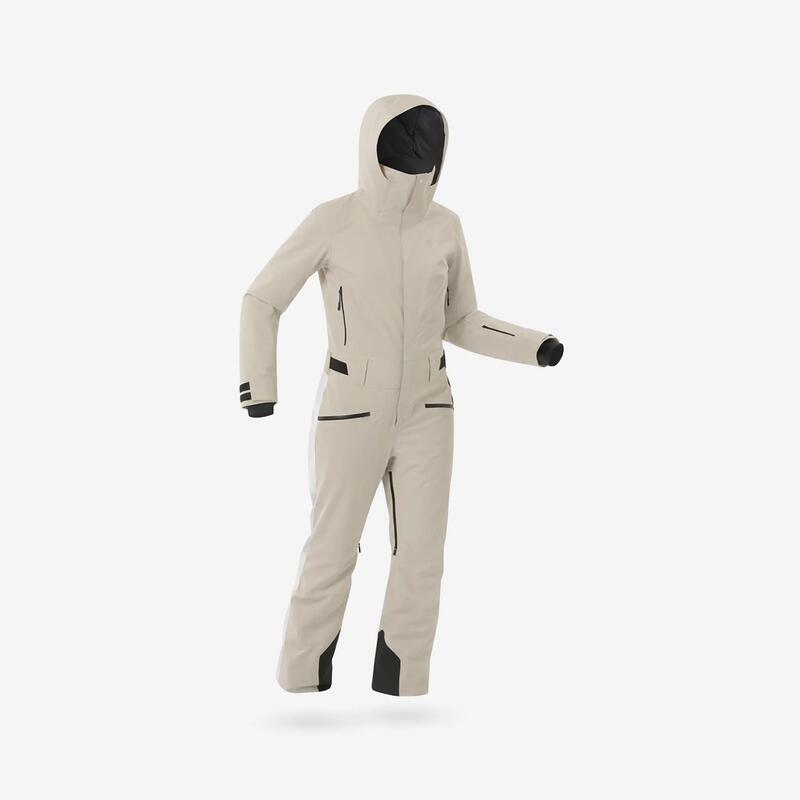 Kadın Kayak/Snowboard Tulumu - Bej - Suit 500