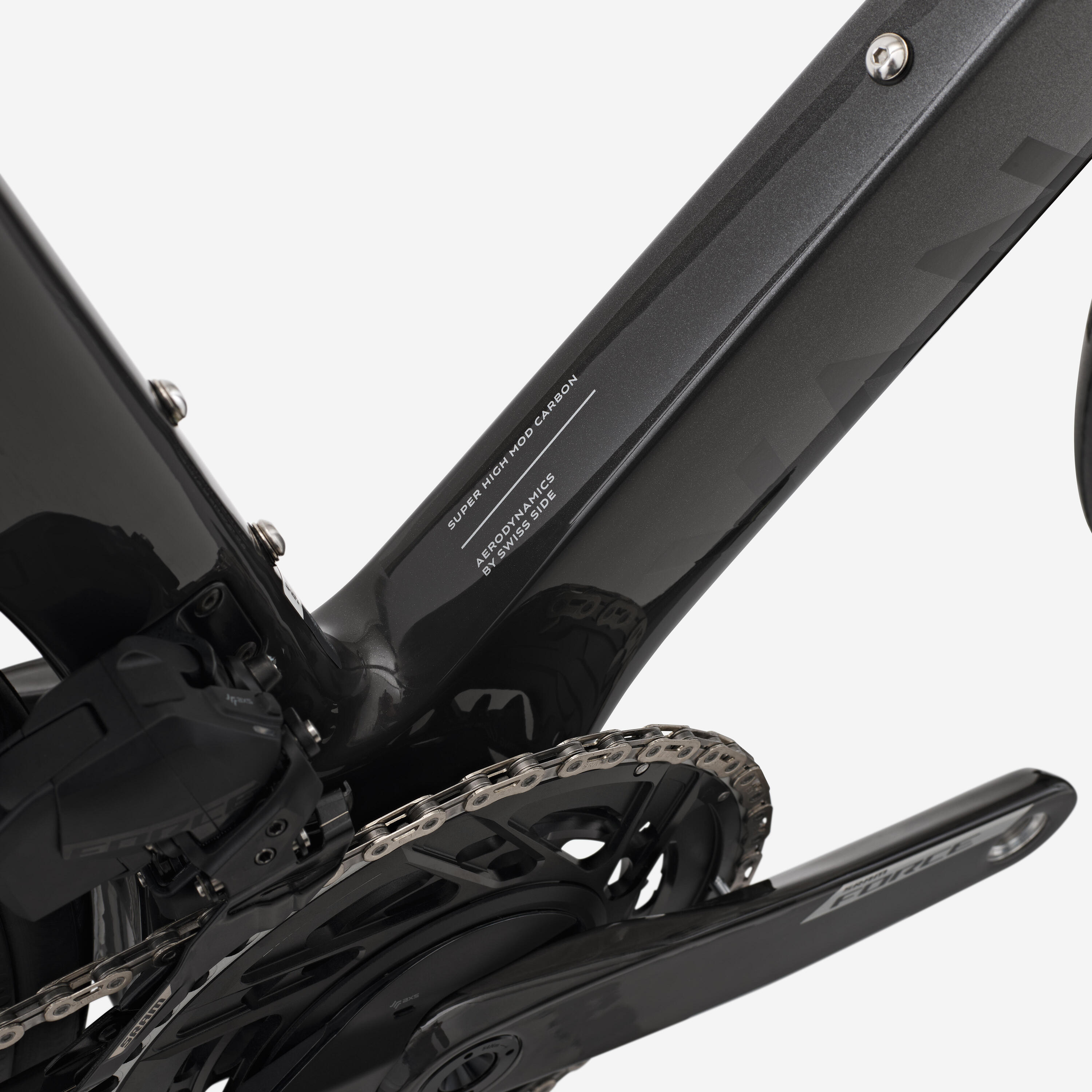 Bicicleta Estrada SRAM Force AXS E1 2x12V Sensor de Potência RCR-F Pro Cinza 10/15