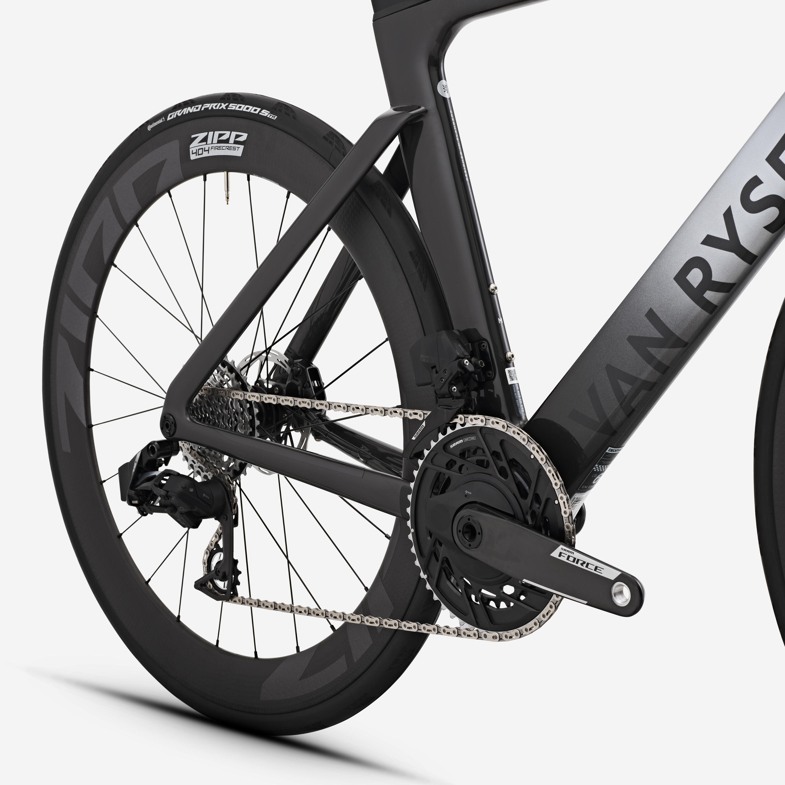 Bicicleta Estrada SRAM Force AXS E1 2x12V Sensor de Potência RCR-F Pro Cinza 4/15