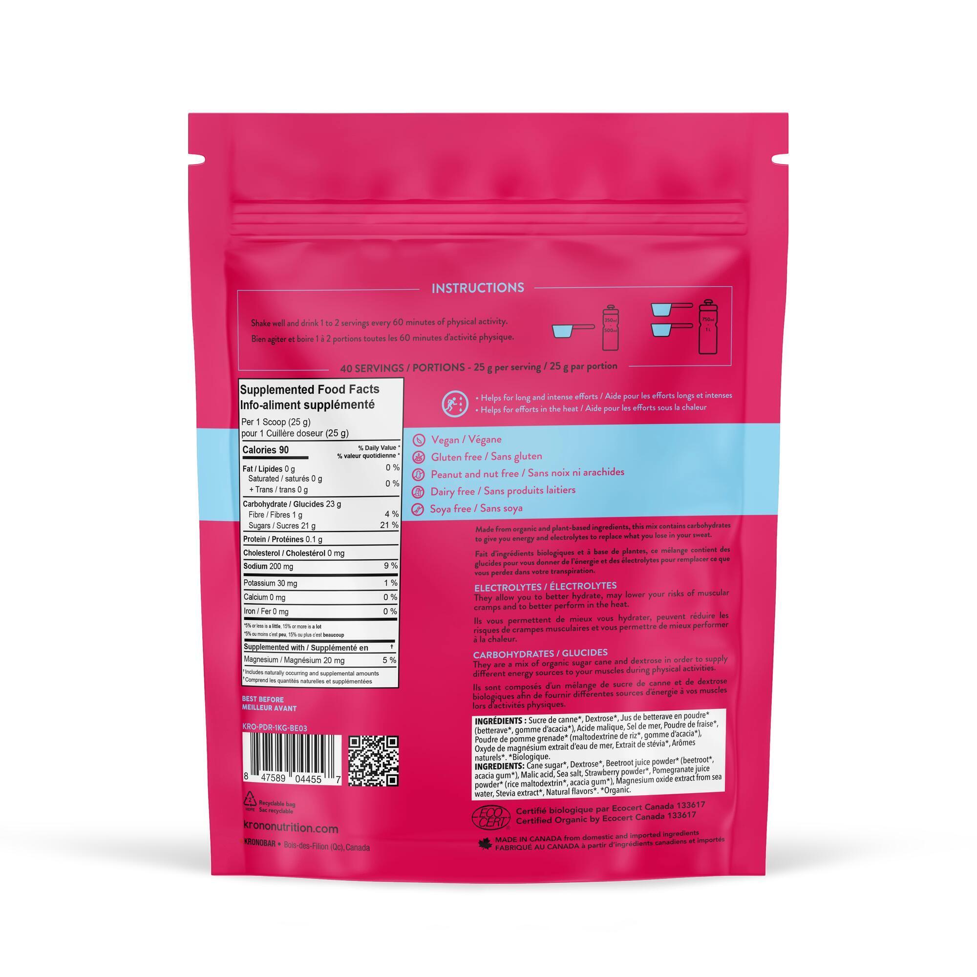 Préparation pour boisson électrolytes, Krono baies/grenade 50 g 2/2