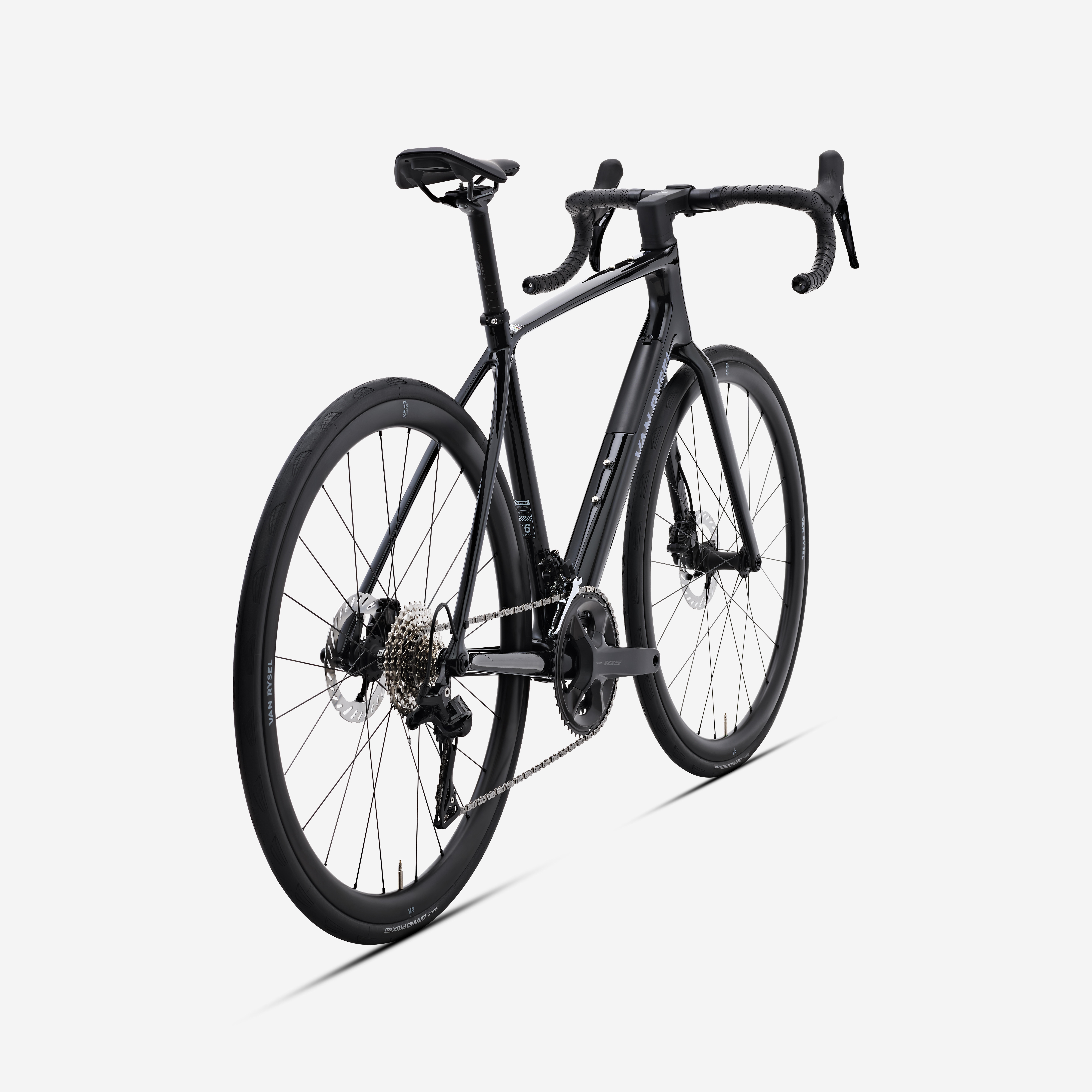 VAN RYSEL Cestný bicykel EDR CF 105 2 × 12 karbón čierny S · záber 5