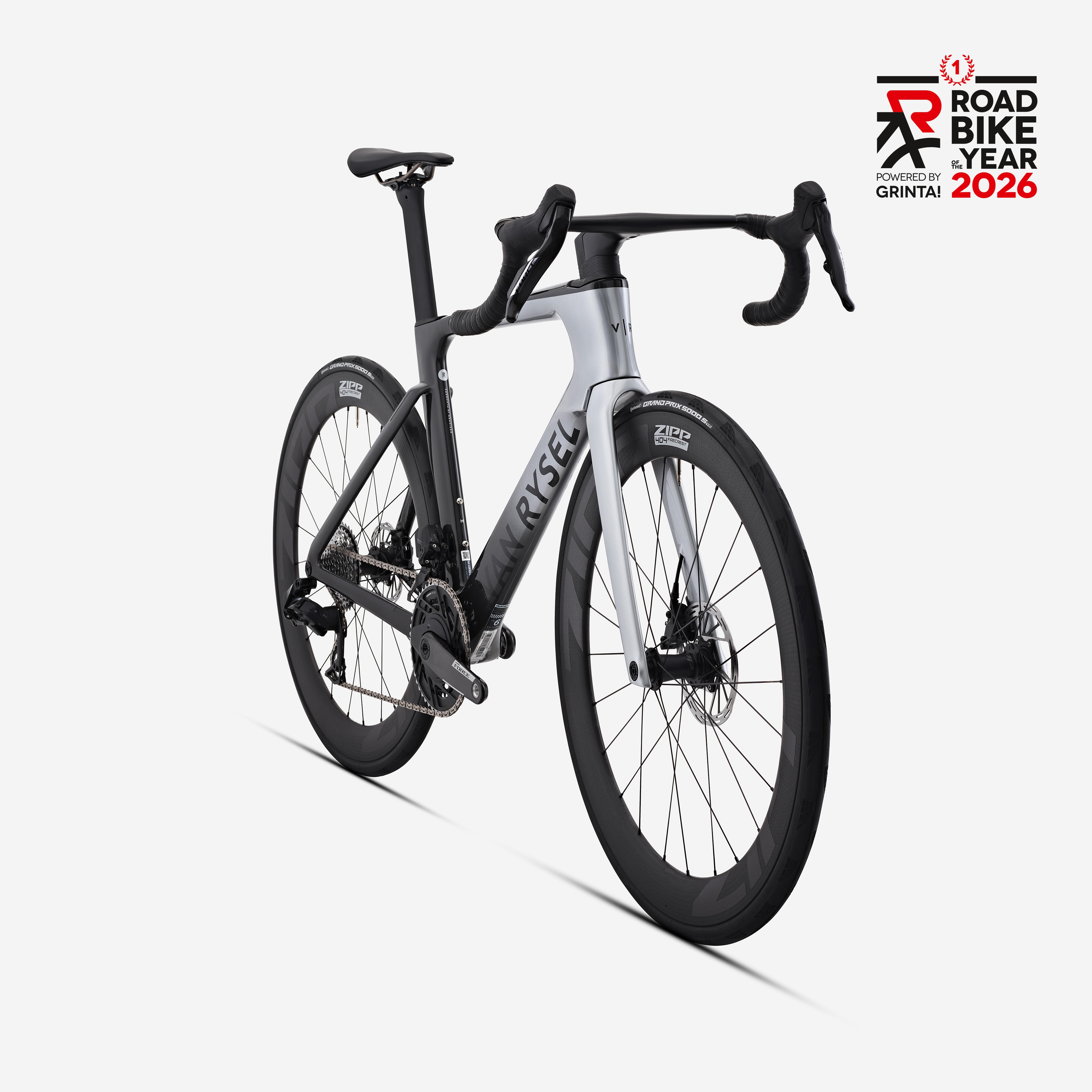 VAN RYSEL Cestný bicykel RCR-F PRO Force AXS E1 2x12 PWM sivý S · záber 3