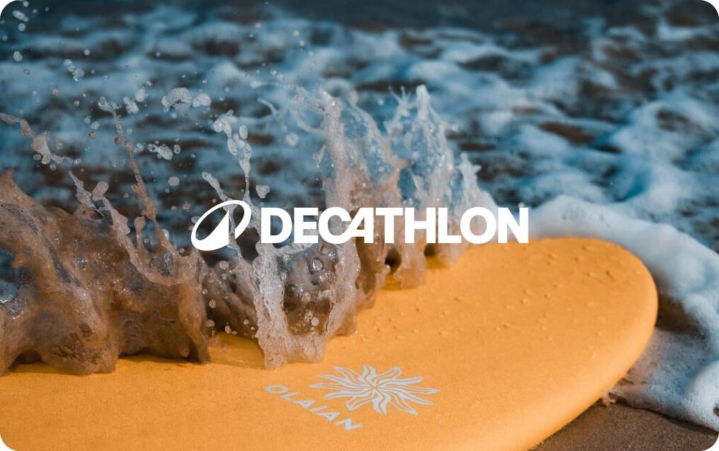 Offrez une bonne dose de sport avec la e-carte cadeau Decathlon. Un cadeau immédiat envoyé par mail qui laisse libre cours à toutes les envies sportives !