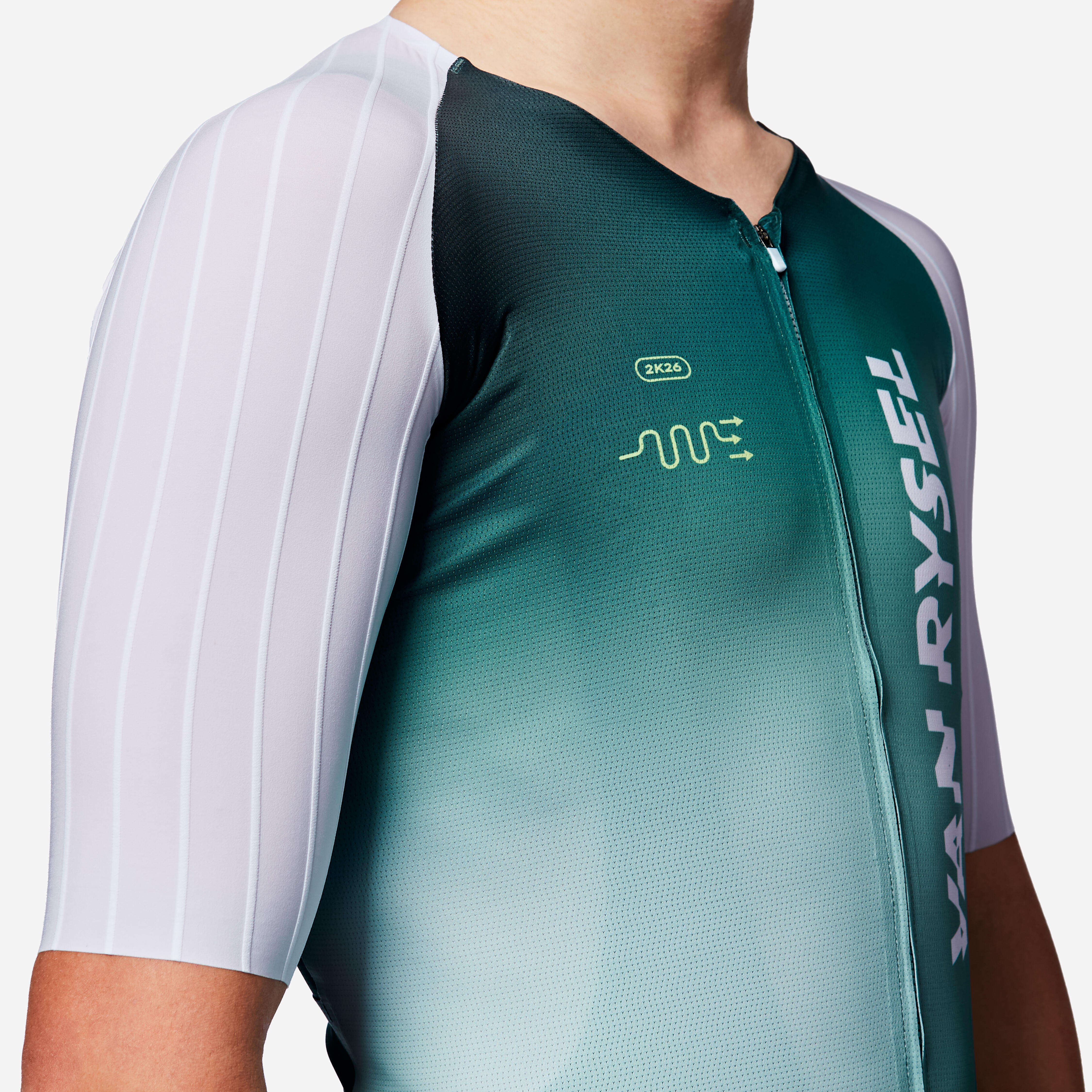 VAN RYSEL Pánsky dres RCR-F na cestnú cyklistiku krátky rukáv zelený 2XL · záber 8