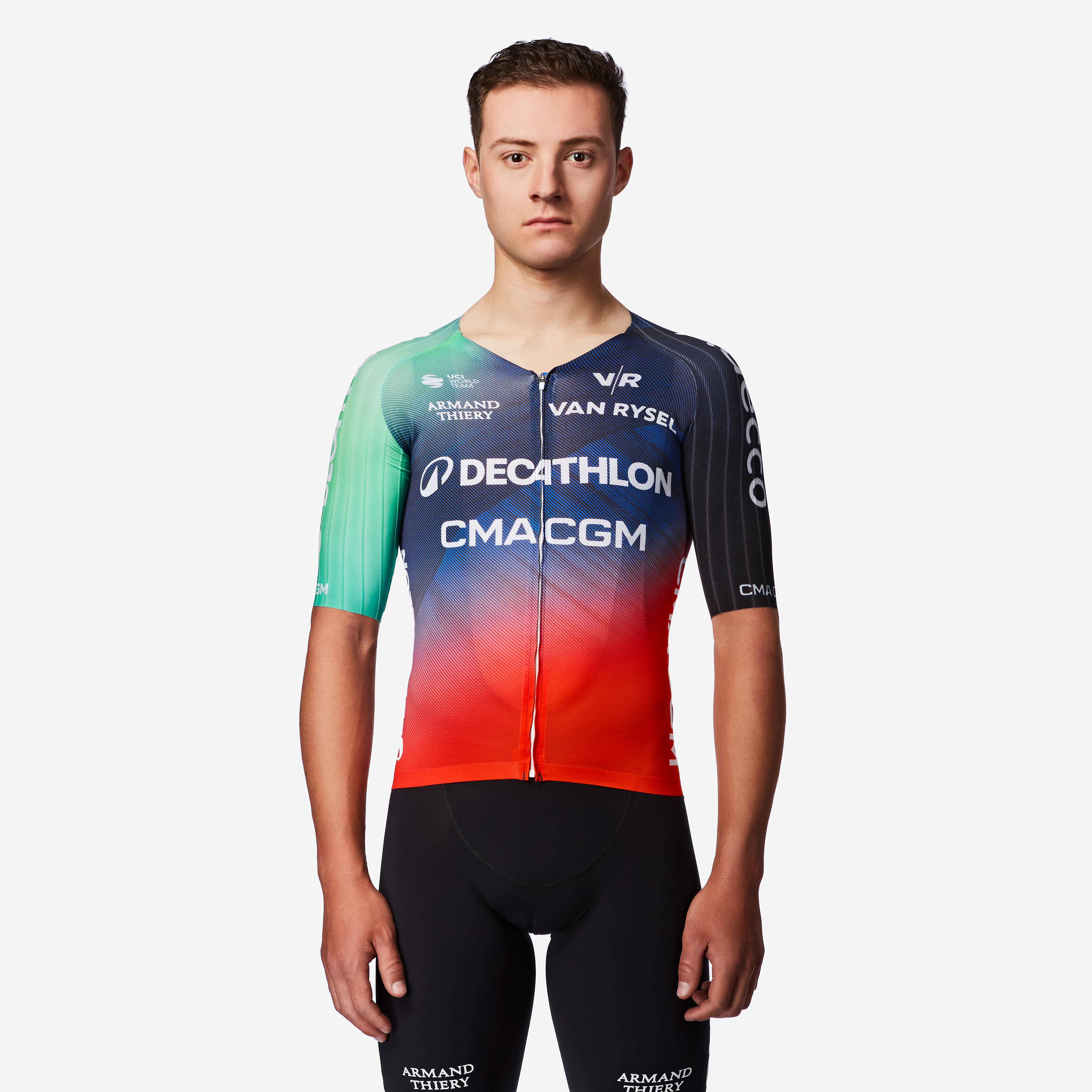 Decathlon UK VAN RYSEL Short-sleeved Aero Road Cycling Jersey - Rcr-f Decathlon cma Cgm Official | FREE Click & Collect at Stores and Asda. 365 Days return available.
