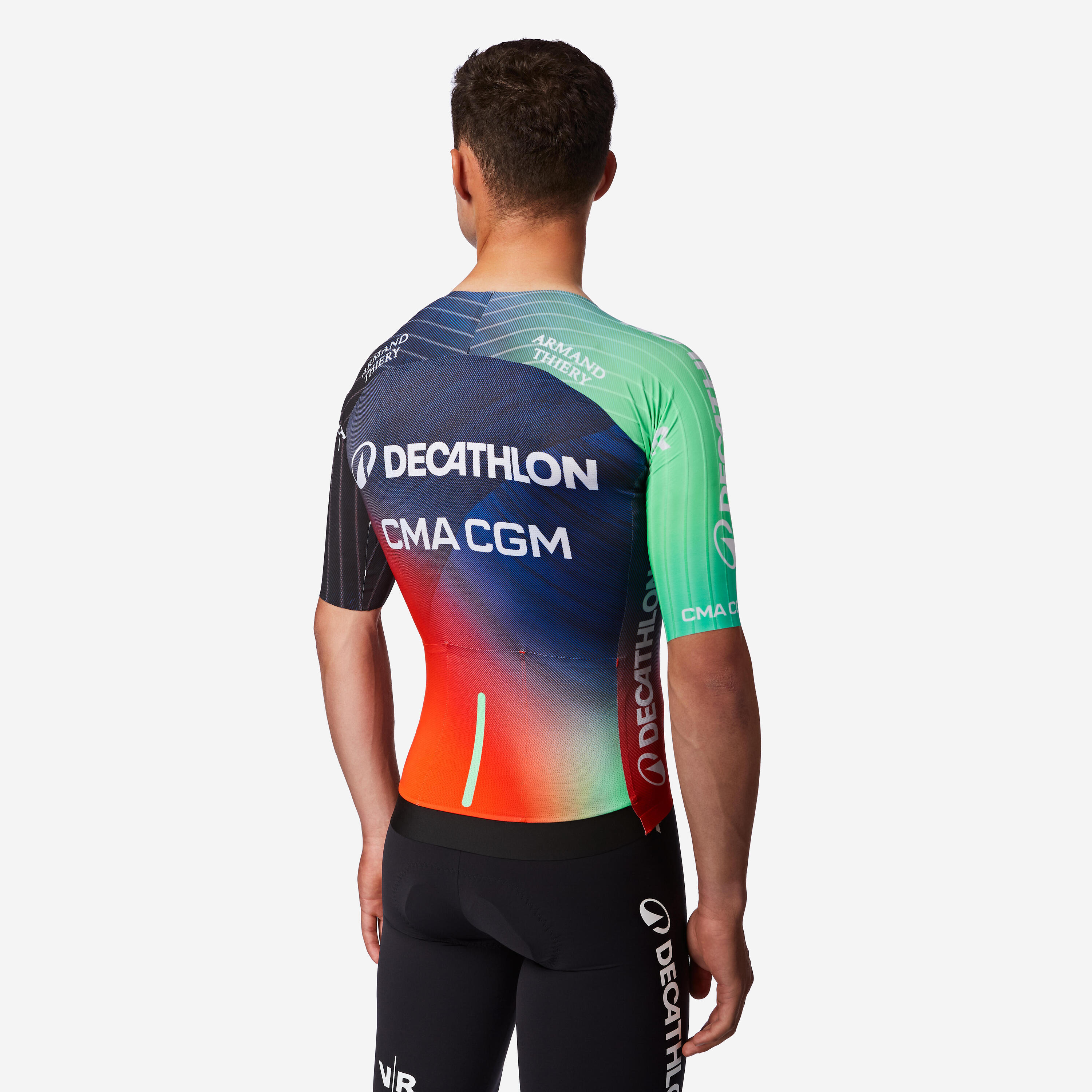Camisola de Ciclismo de Estrada de Manga Curta, RCR-F DECATHLON CMA CGM Oficial 4/9