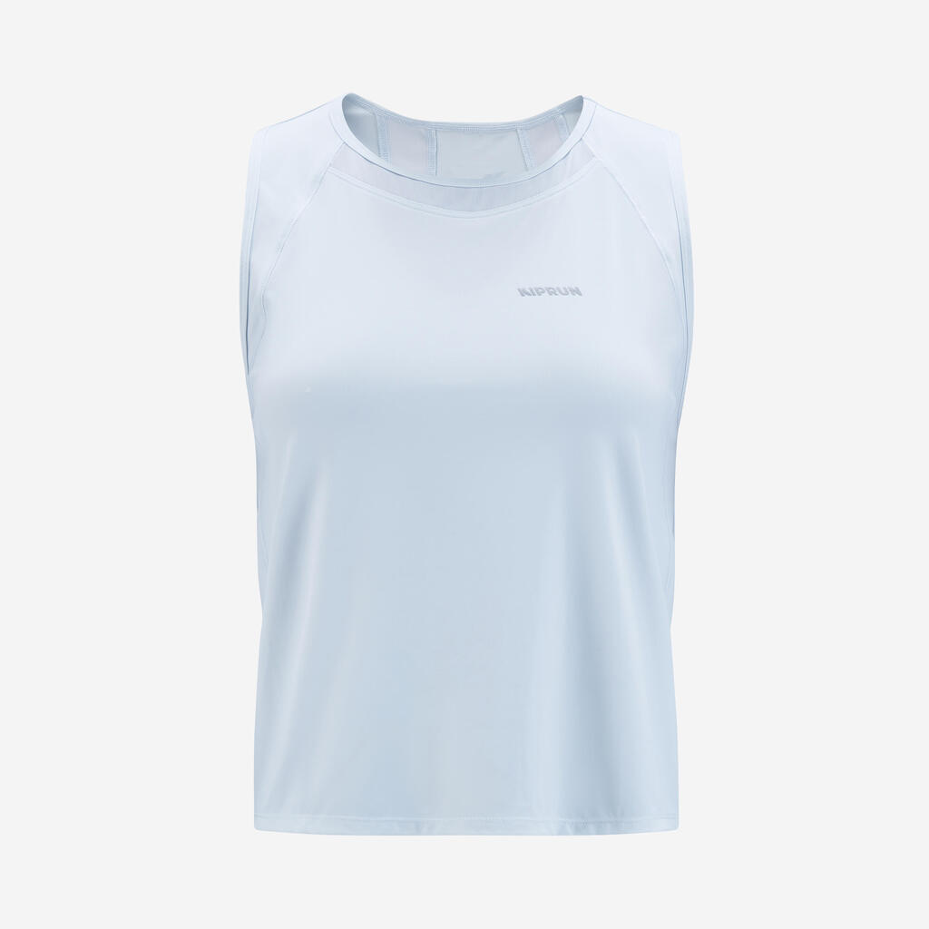 Débardeur de running respirant femme - Kiprun Run 500 Dry - Bleu ciel