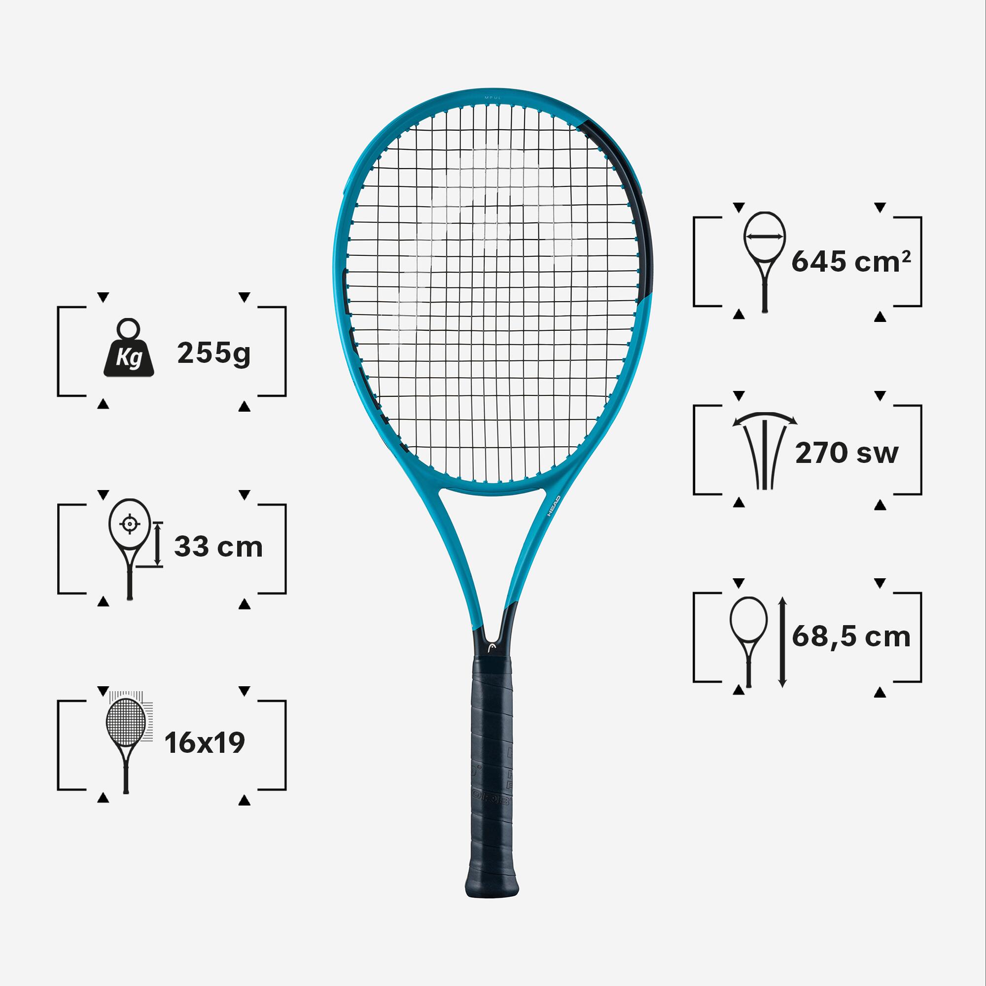 Raquette de tennis très légère 255g, Boom mp ul 2026 bleu turquoise 2/3