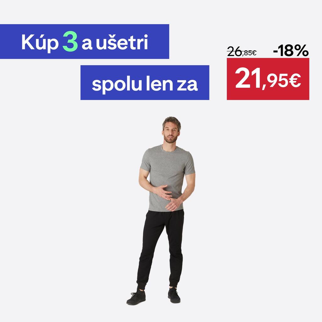 Pánske tričko 500 na cvičenie sivé