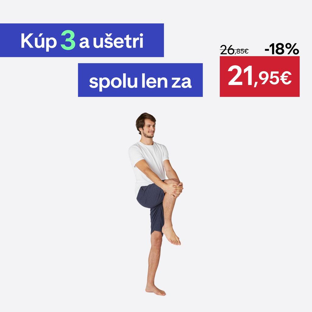 Pánske tričko 500 Slim na cvičenie snehobiele