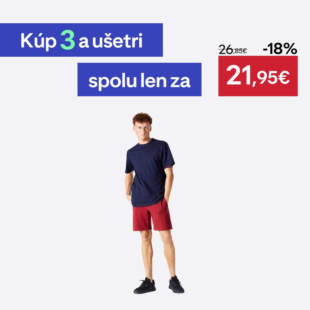 Pánske tričko s okrúhlym výstrihom a krátkymi rukávmi modro-čierne