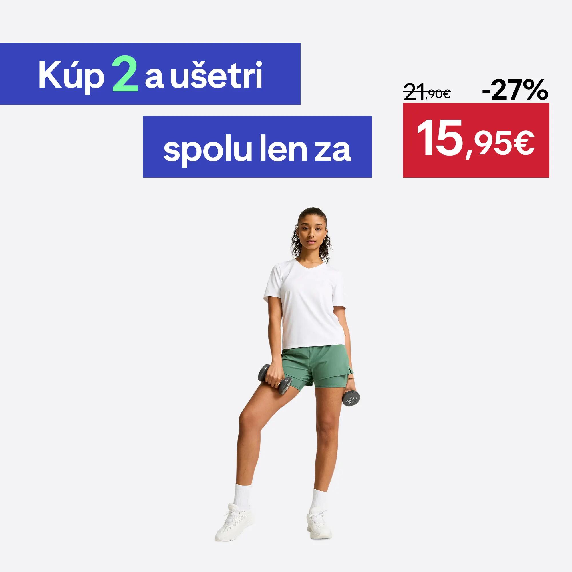 Női fitnesz póló, V-nyakú - Coolmax 7/8