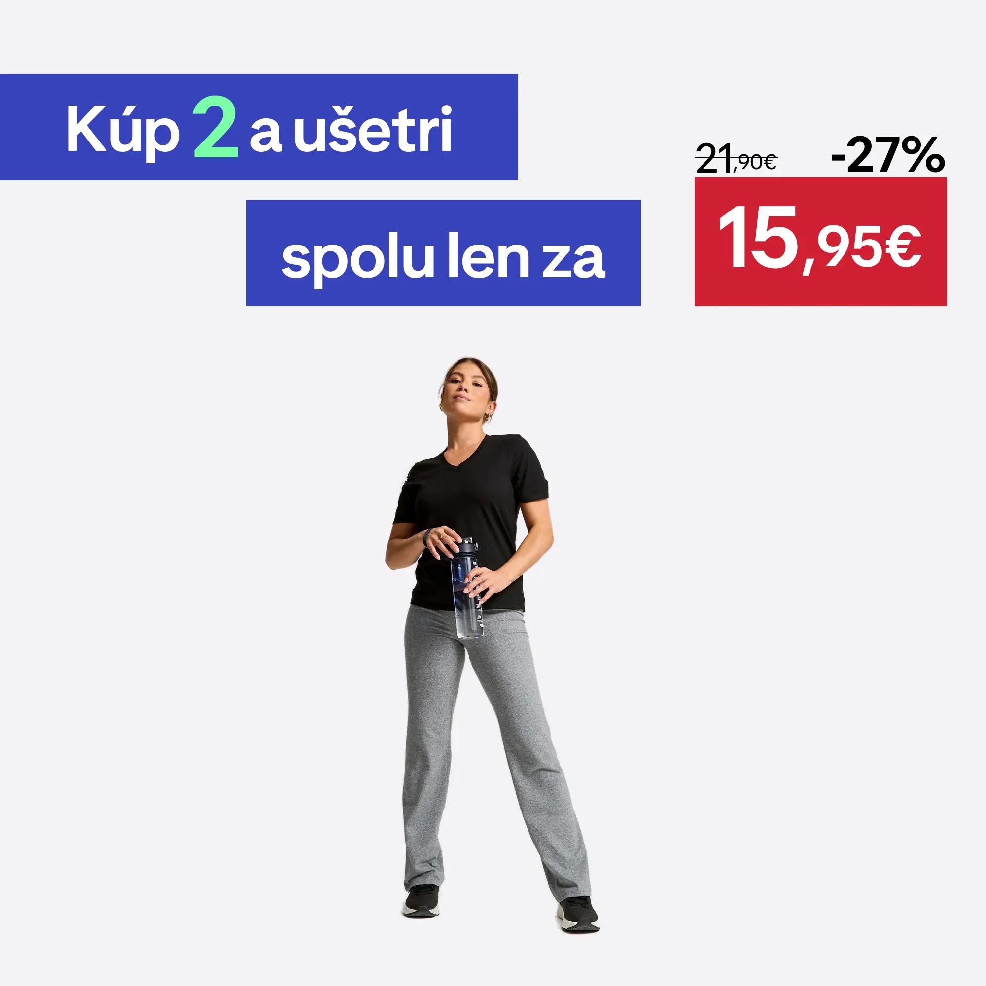 Női fitnesz póló, V-nyakú - Coolmax 7/8