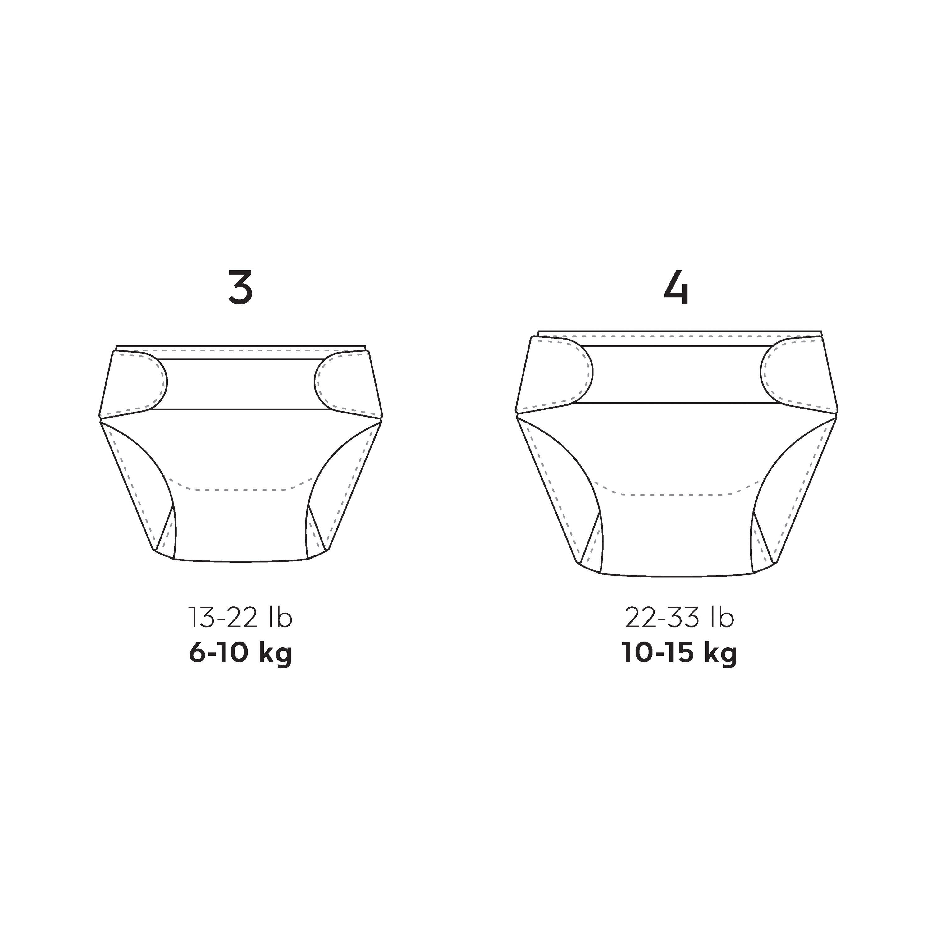 Waschbare Badewindel, wild gelb 5/10