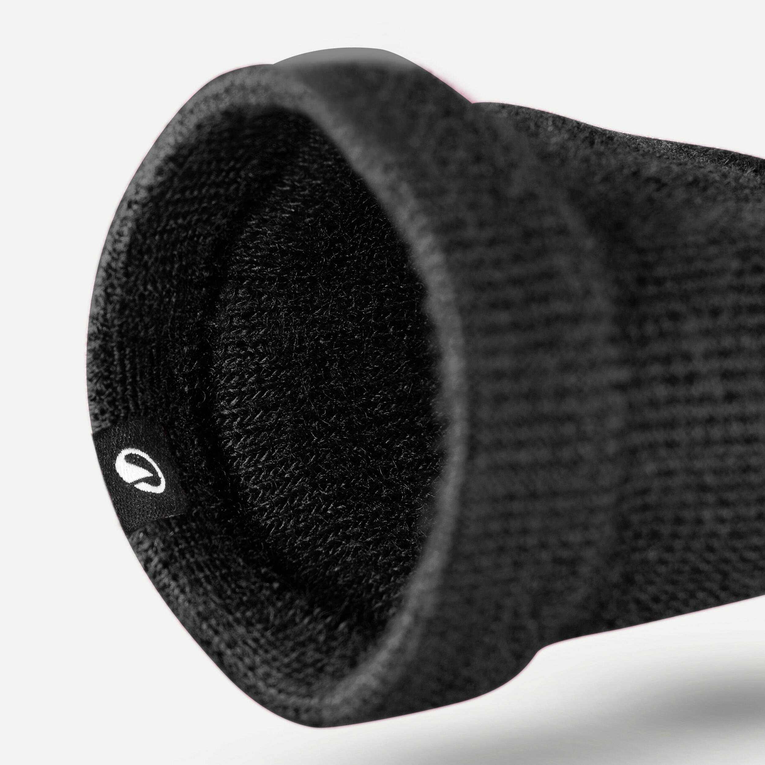 Sous-gants de randonnée sans coutures – MT 500 noir 3/4