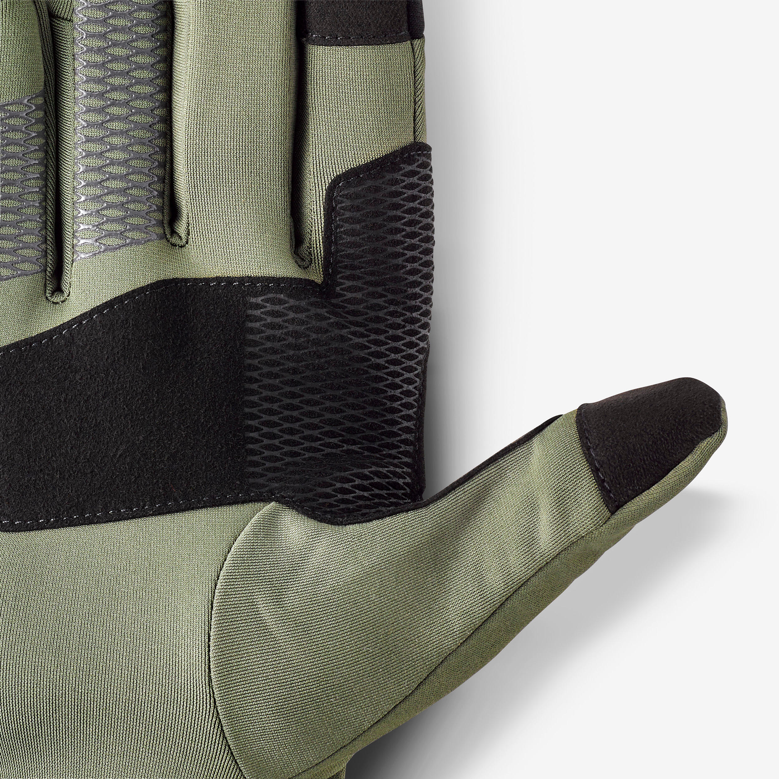 Luvas táteis e extensíveis de trekking adulto, MT500 caqui 10/13