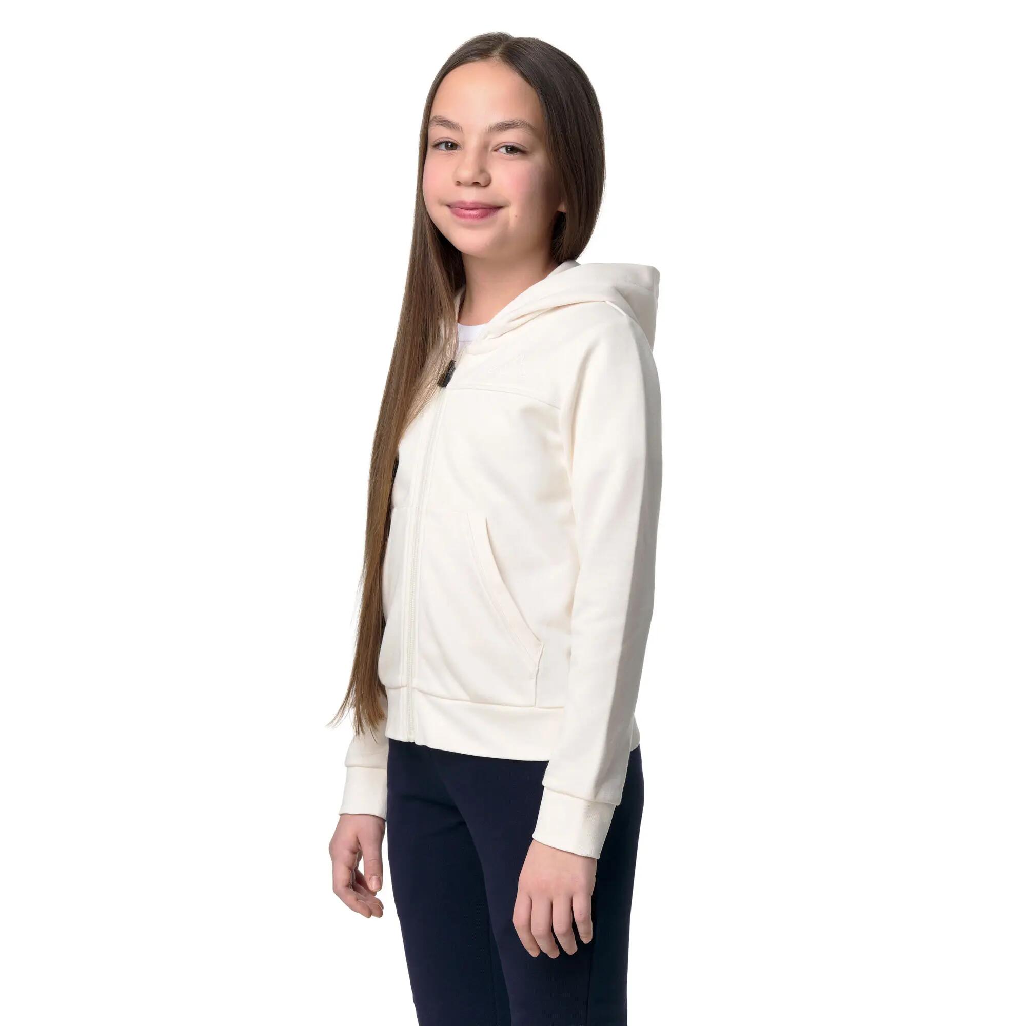 Felpa con cappuccio e zip bambini bianco KAPPA 6/7