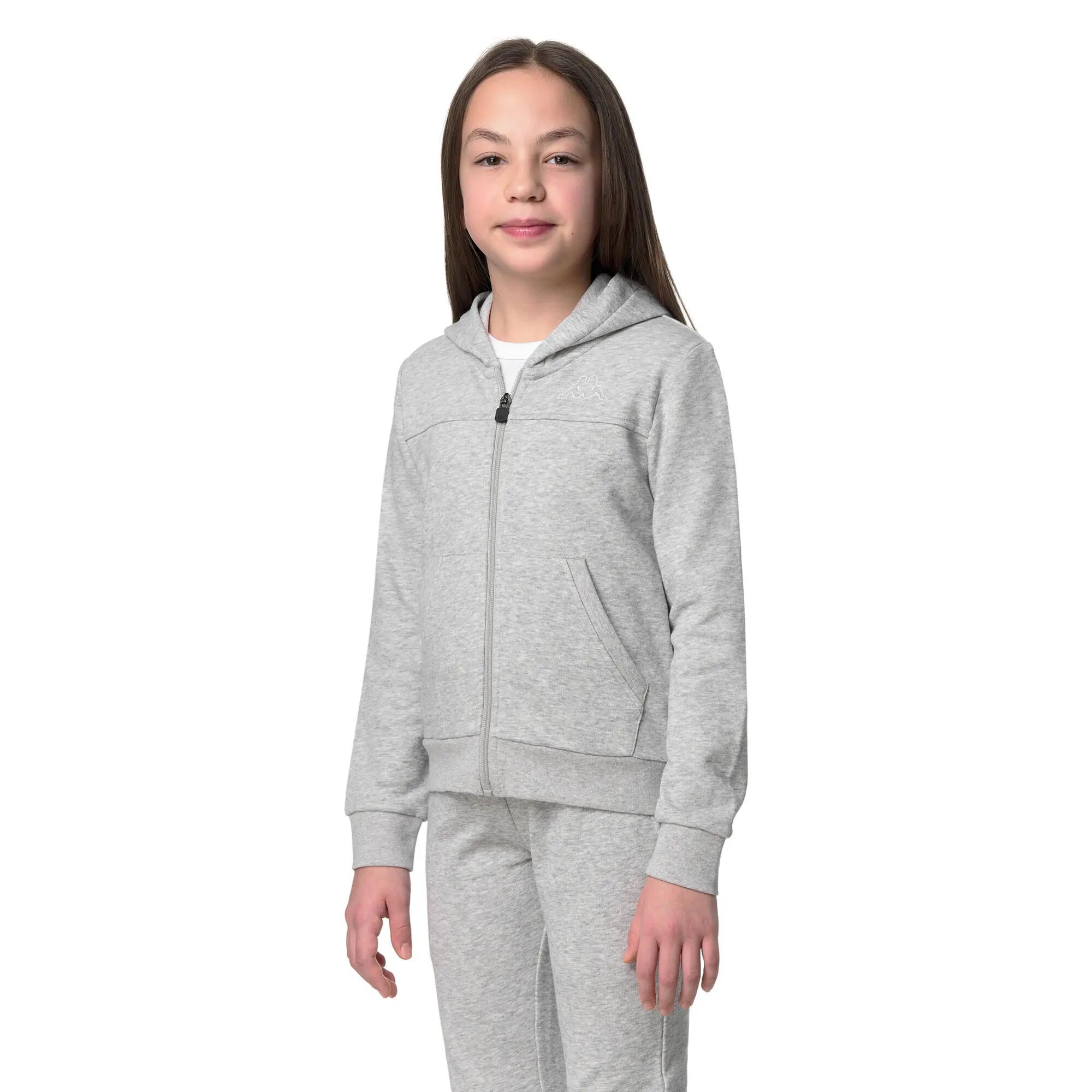 Felpa con cappuccio e zip Bambini grigio KAPPA 7/9