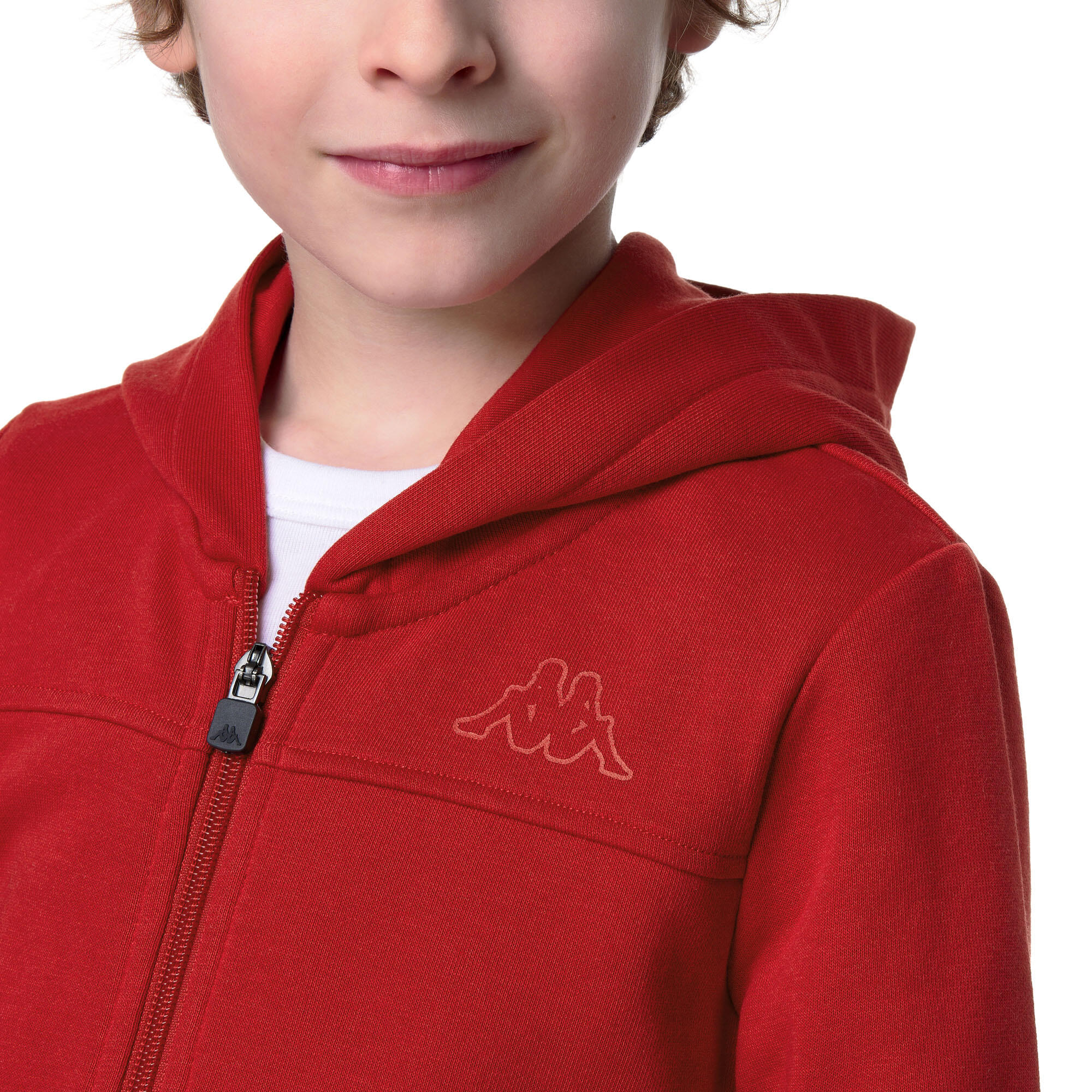 Felpa con cappuccio e zip Bambini rosso KAPPA 7/9