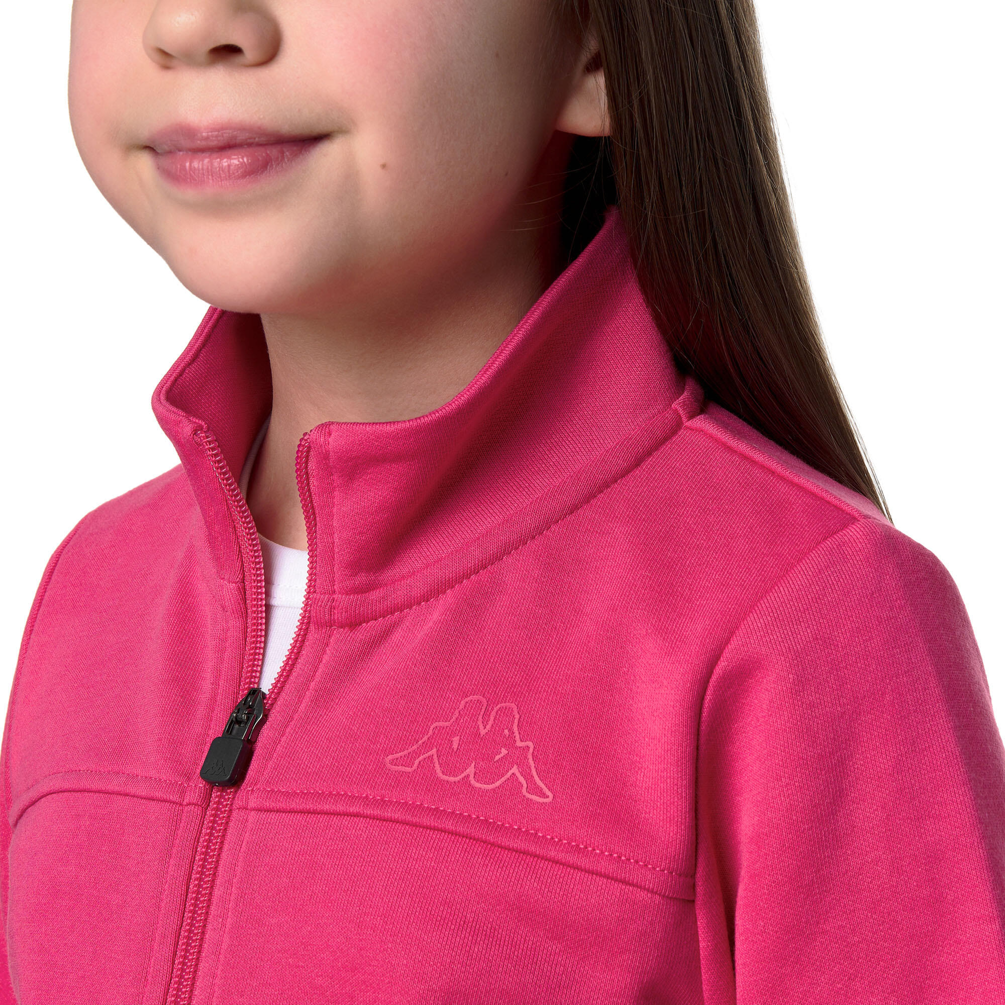 Felpa con cappuccio e zip Bambini fuchsi rosa KAPPA 5/8