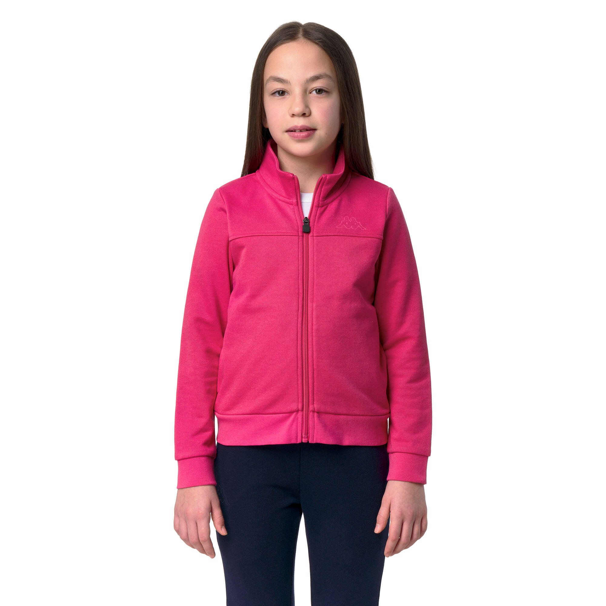 Felpa con cappuccio e zip Bambini fuchsi rosa KAPPA 3/8