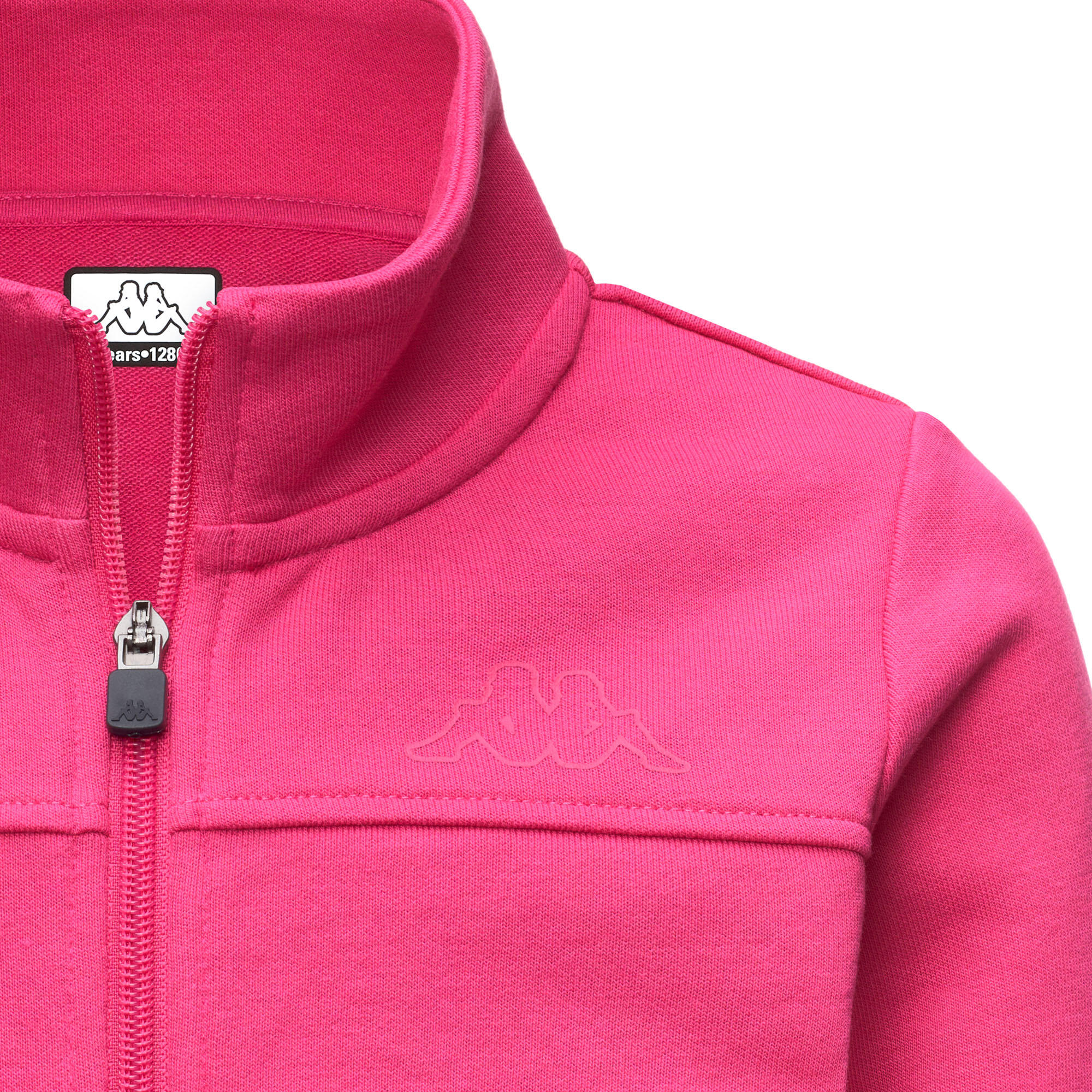 Felpa con cappuccio e zip Bambini fuchsi rosa KAPPA 2/8