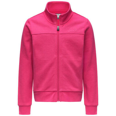 Felpa con cappuccio e zip Bambini fuchsi rosa KAPPA