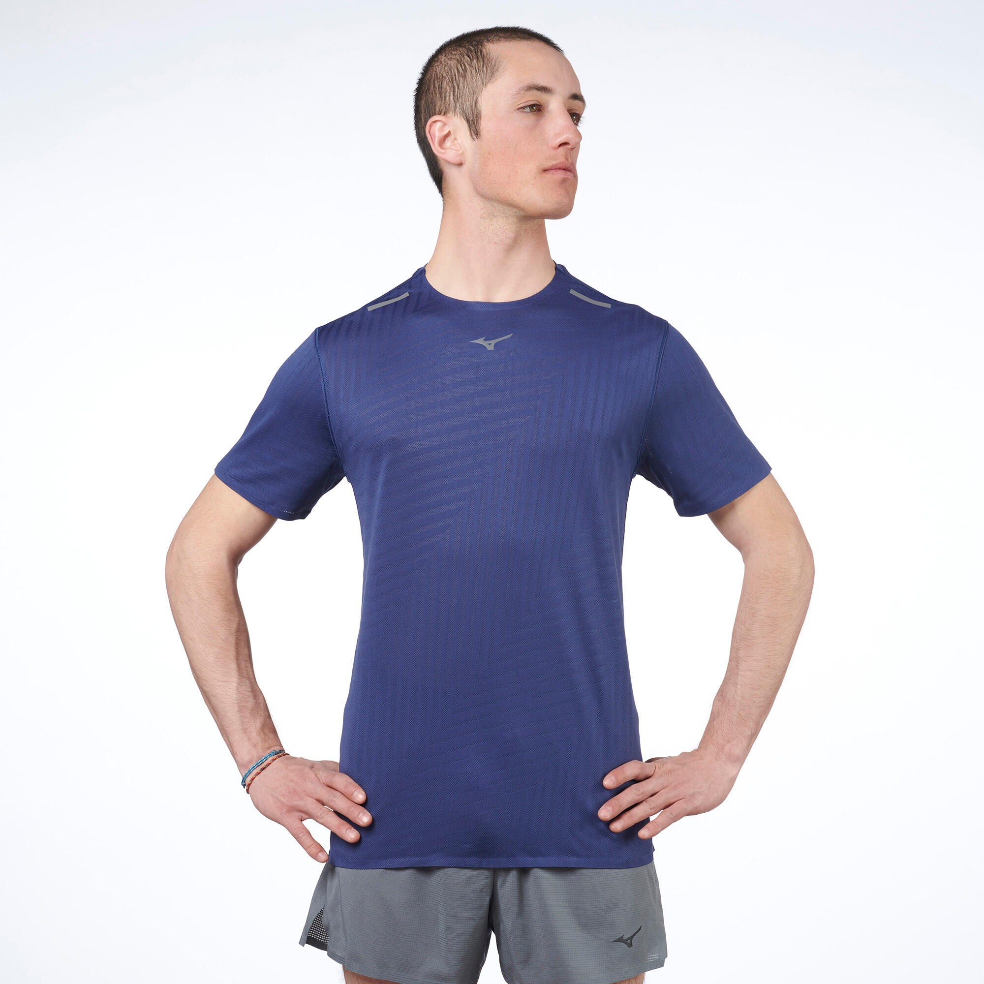 Maglietta running uomo MIZUNO TECH LIGHT BLU 2/6