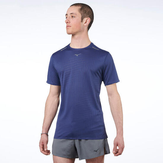 Maglietta running uomo MIZUNO TECH LIGHT BLU