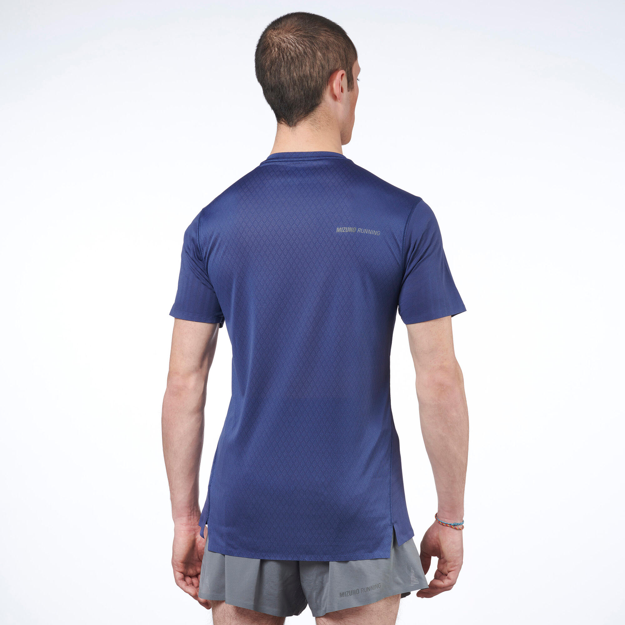 Maglietta running uomo MIZUNO TECH LIGHT BLU 3/6
