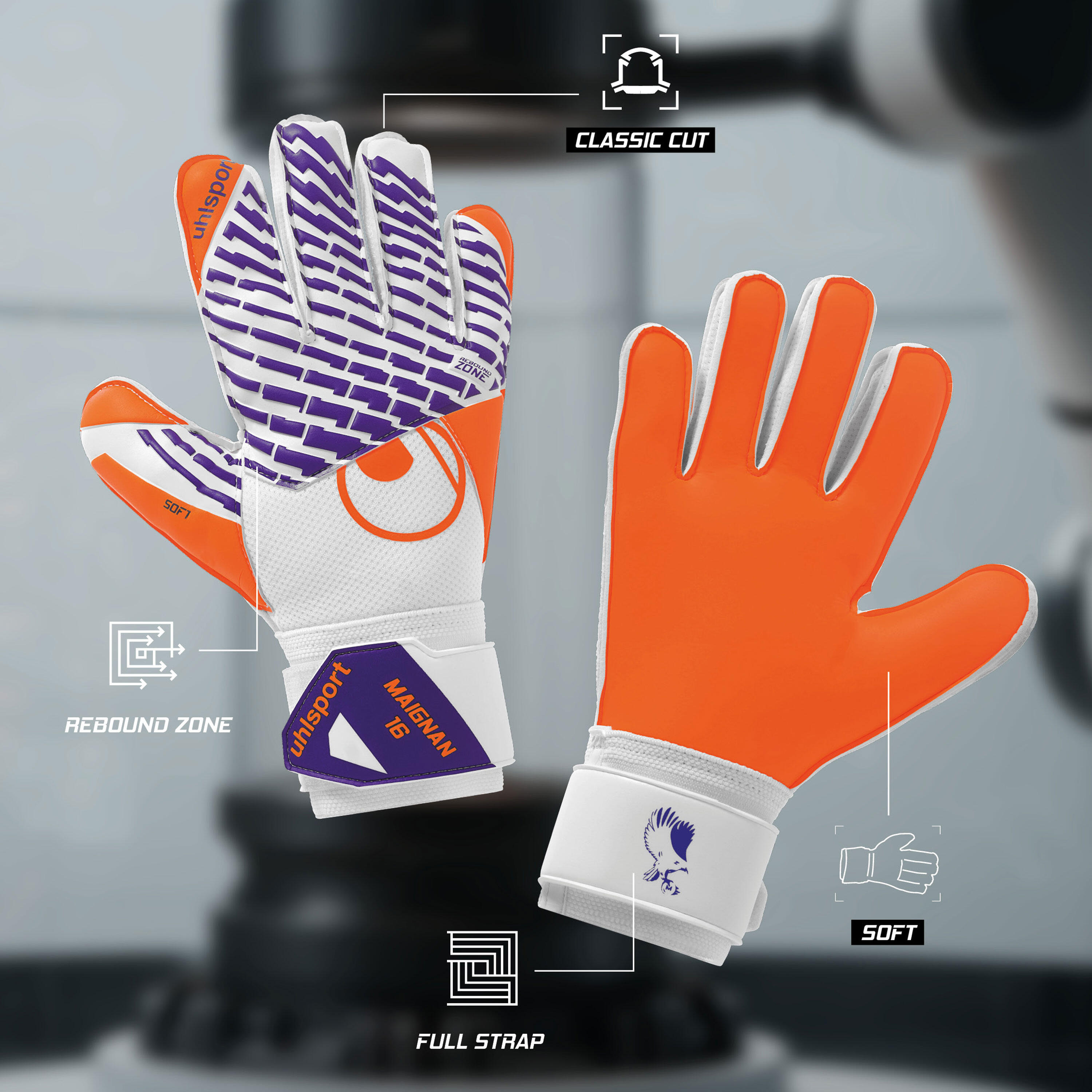 GANT DE GARDIEN DE BUT FOOTBALL ENFANT UHLSPORT SOFT MIKE MAIGNAN 7/7