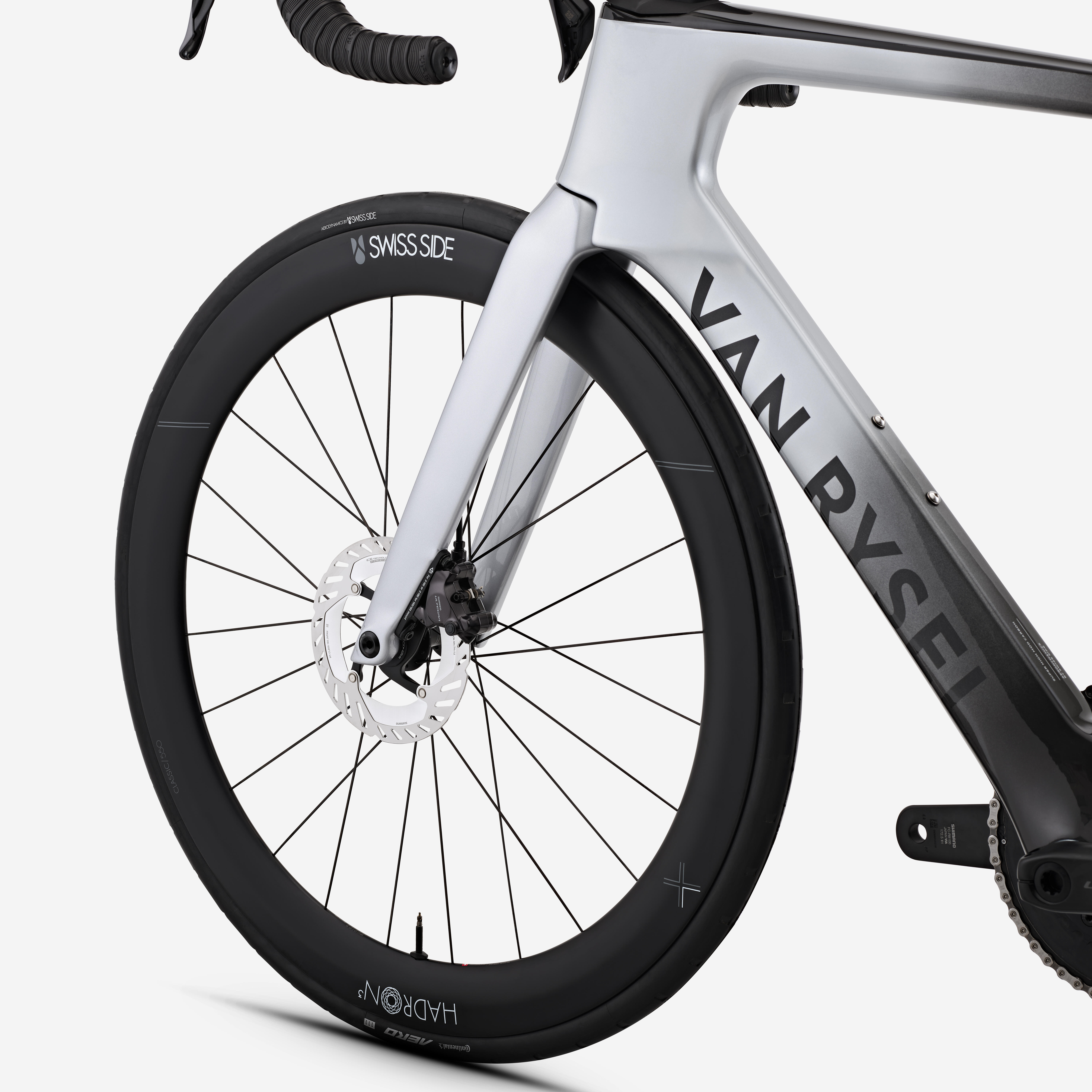 VAN RYSEL Cestný bicykel RCR-F Pro Ultegra DI2 2x12 PWM sivý S · záber 8