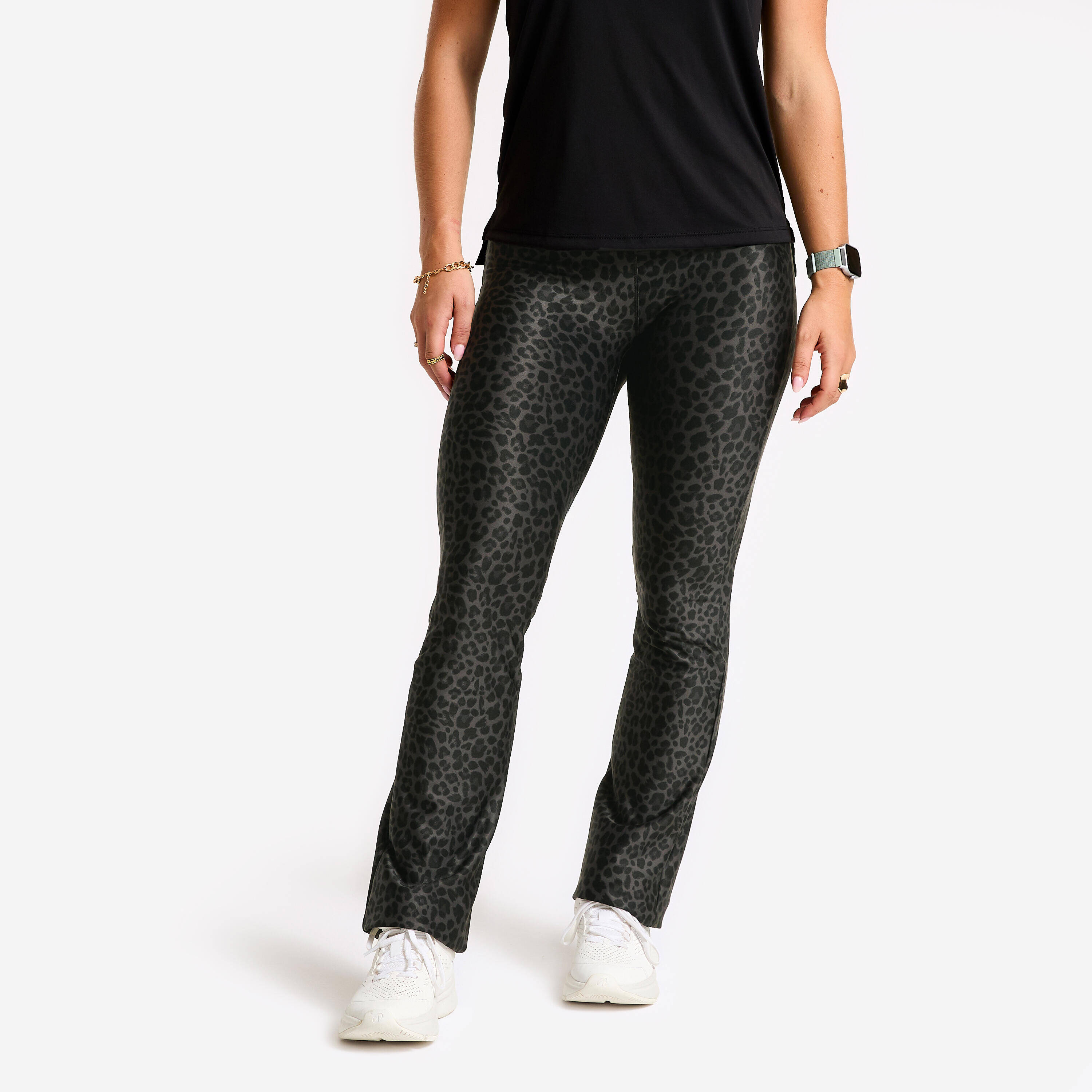 Women's Regular-Fit Leggings - Leopard Grey -  5