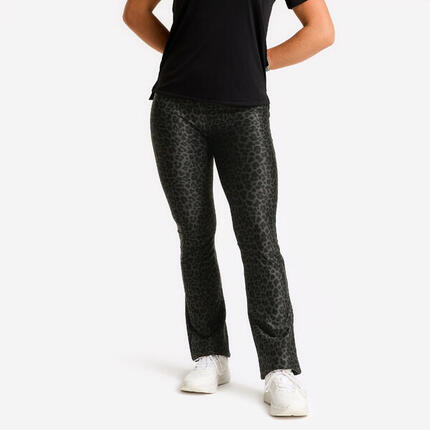 Legging regular femme, léopard gris