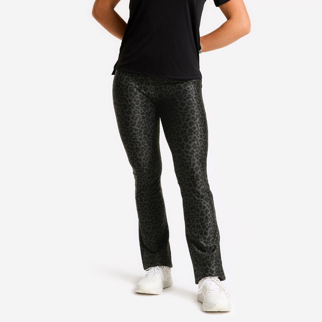 Leggings Damen Regular - Leopard grau