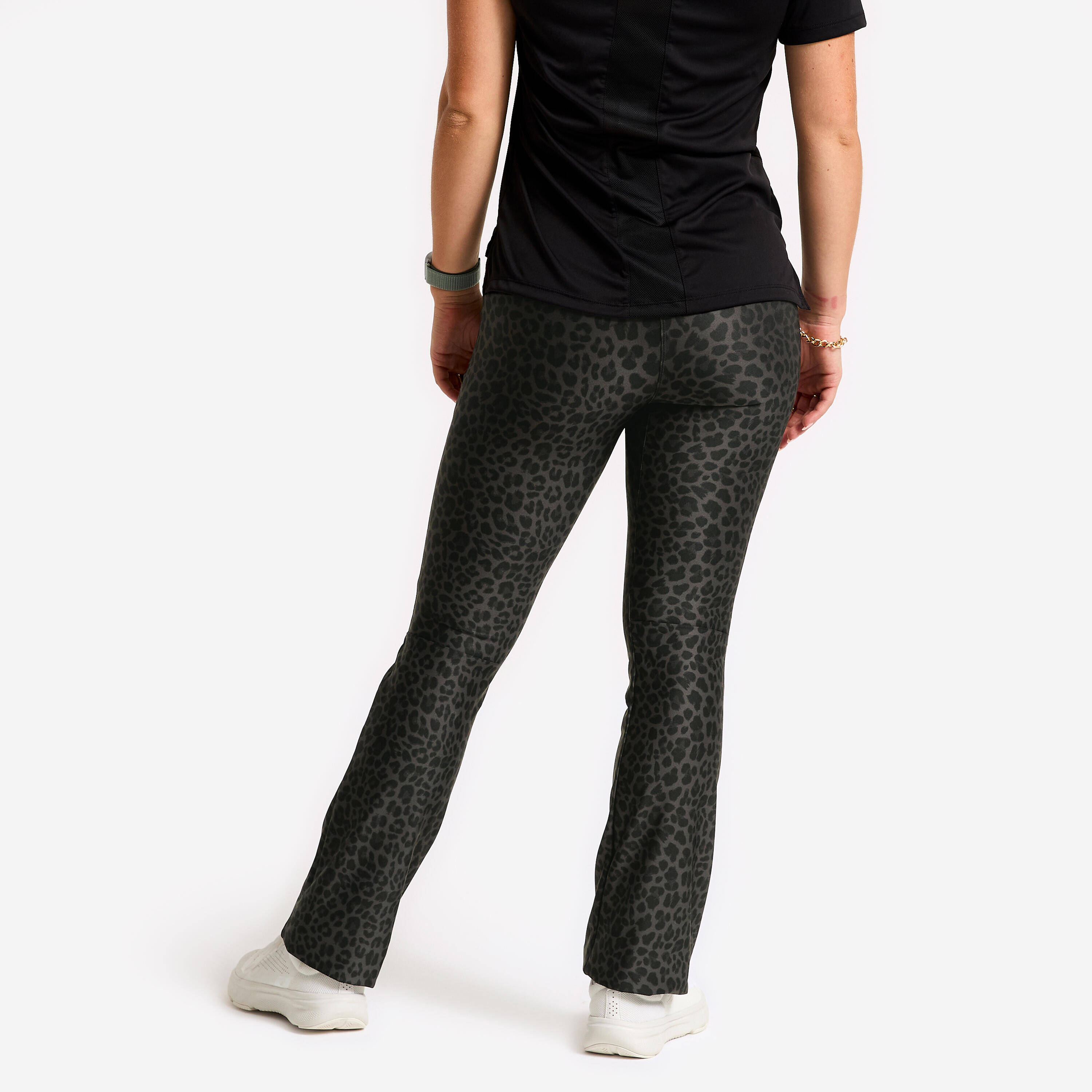 Women's Regular-Fit Leggings - Leopard Grey -  3