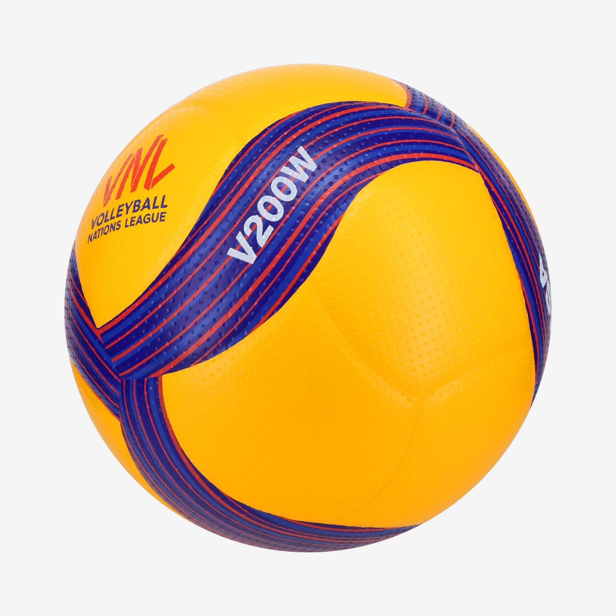 Volleyball Größe 5 - Mikasa V200W VNL gelb/blau  3/6