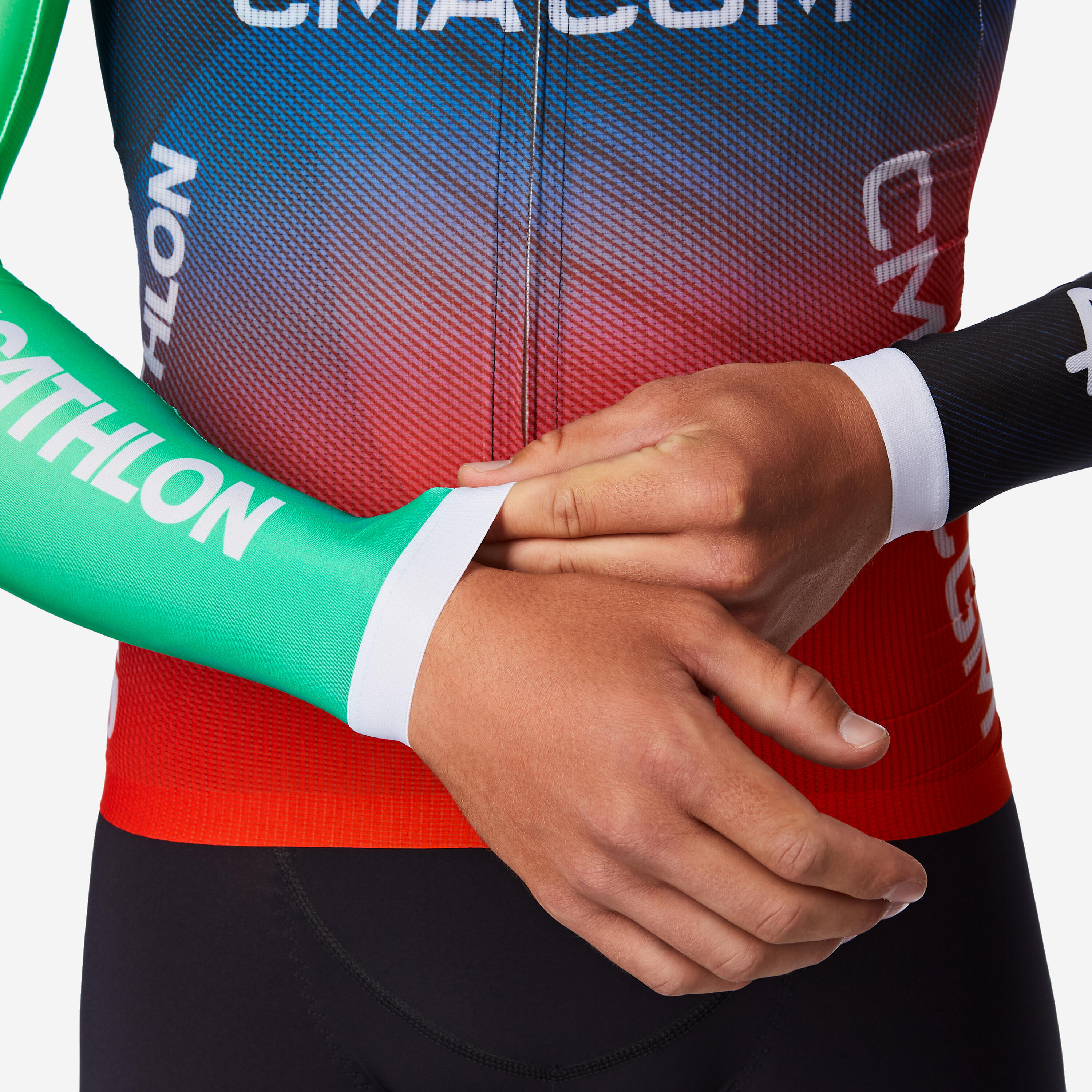 Maillot Ciclismo Carretera RCR-R PRO Manga Larga Decathlon CMA CGM Oficial 7/8