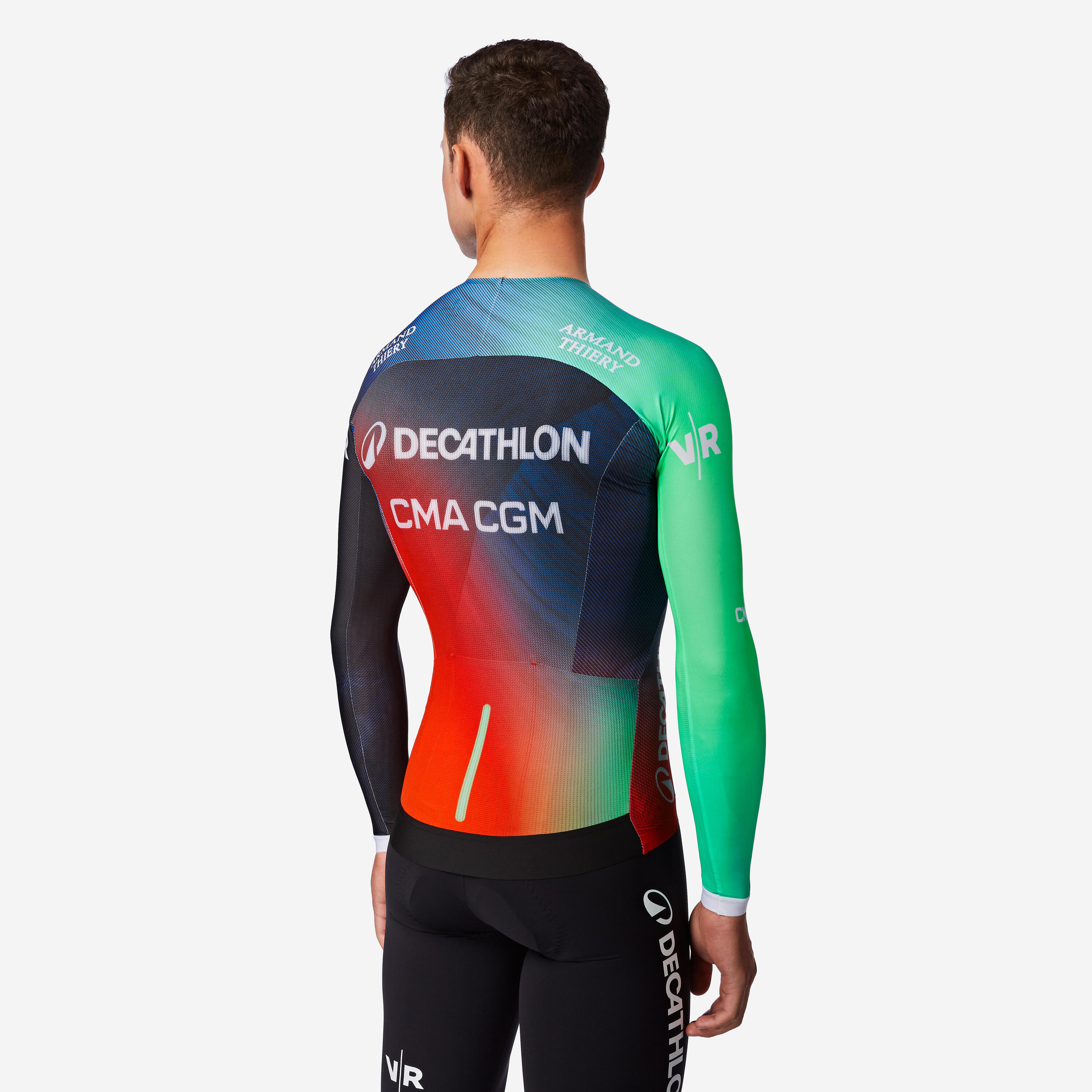 Maillot Ciclismo Carretera RCR-R PRO Manga Larga Decathlon CMA CGM Oficial 4/8