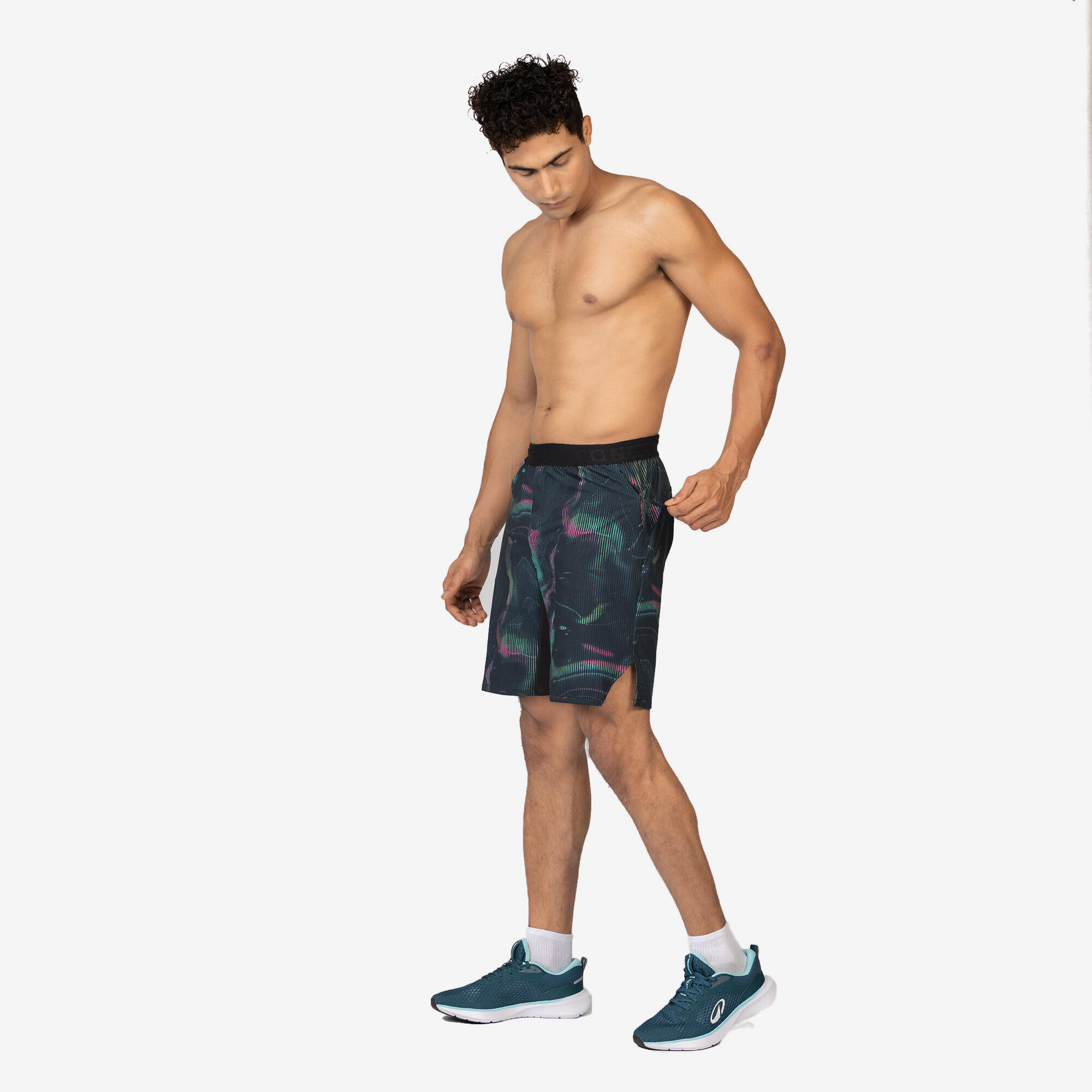 Men's Breathable Performance Cross Training Shorts with Zipped Pockets-image-8