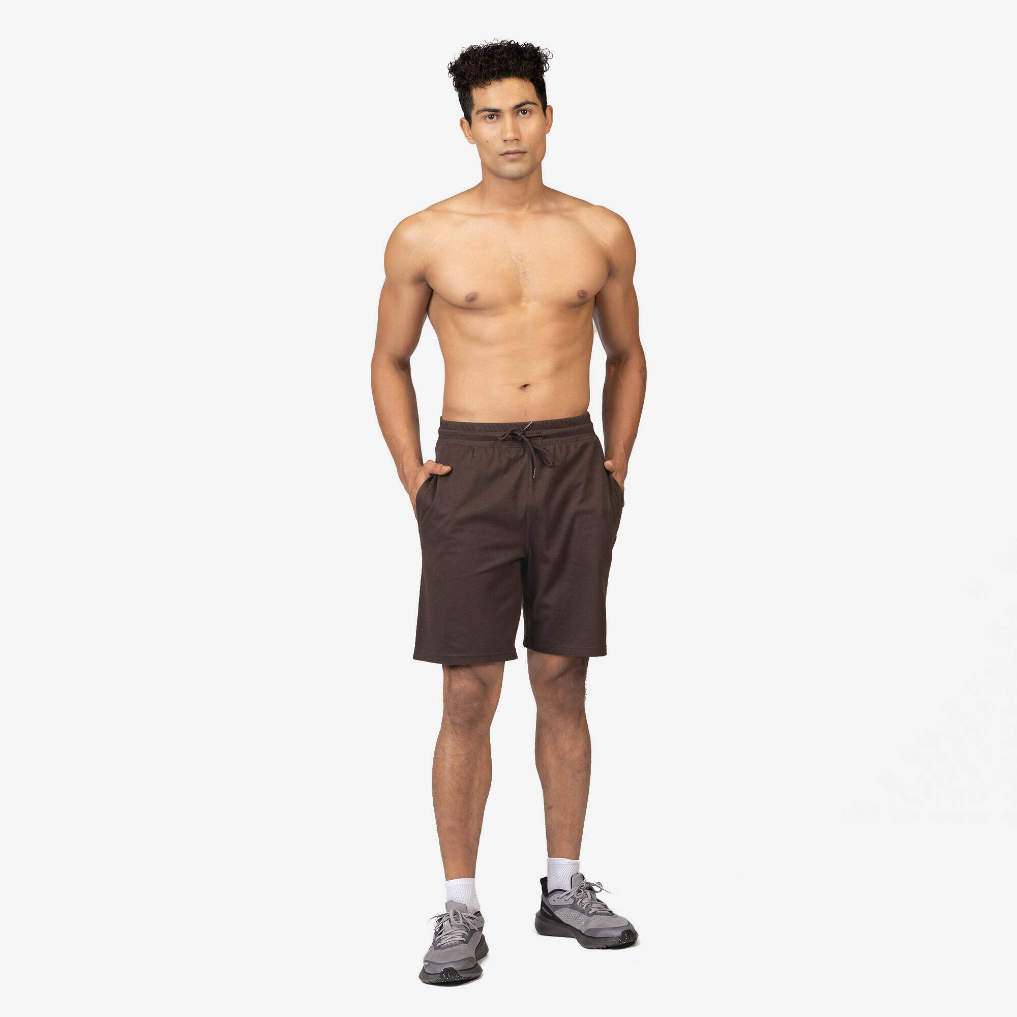 Men's French Terry Training Shorts - Cashmere Beige -  2