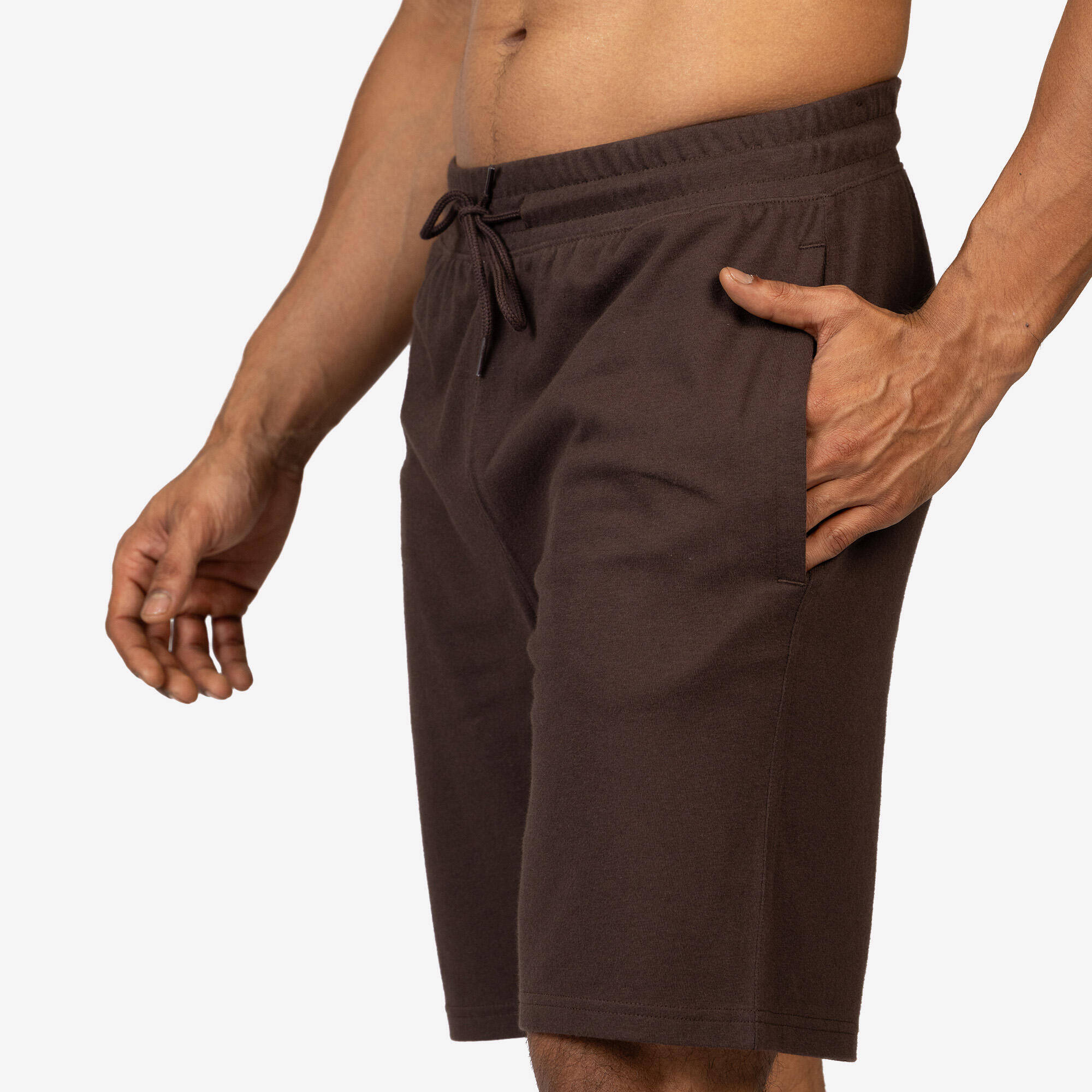 Men's French Terry Training Shorts - Cashmere Beige -  3