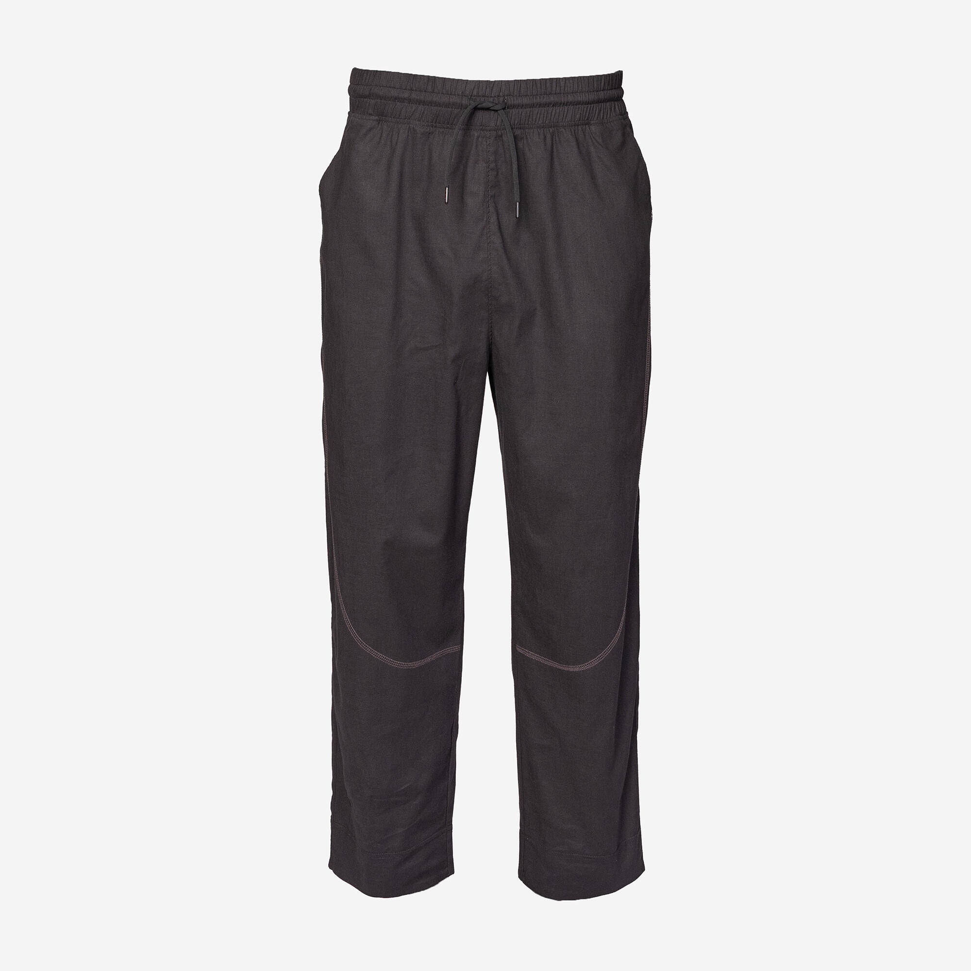 Men Dhoti Yoga Pants - Black -  2