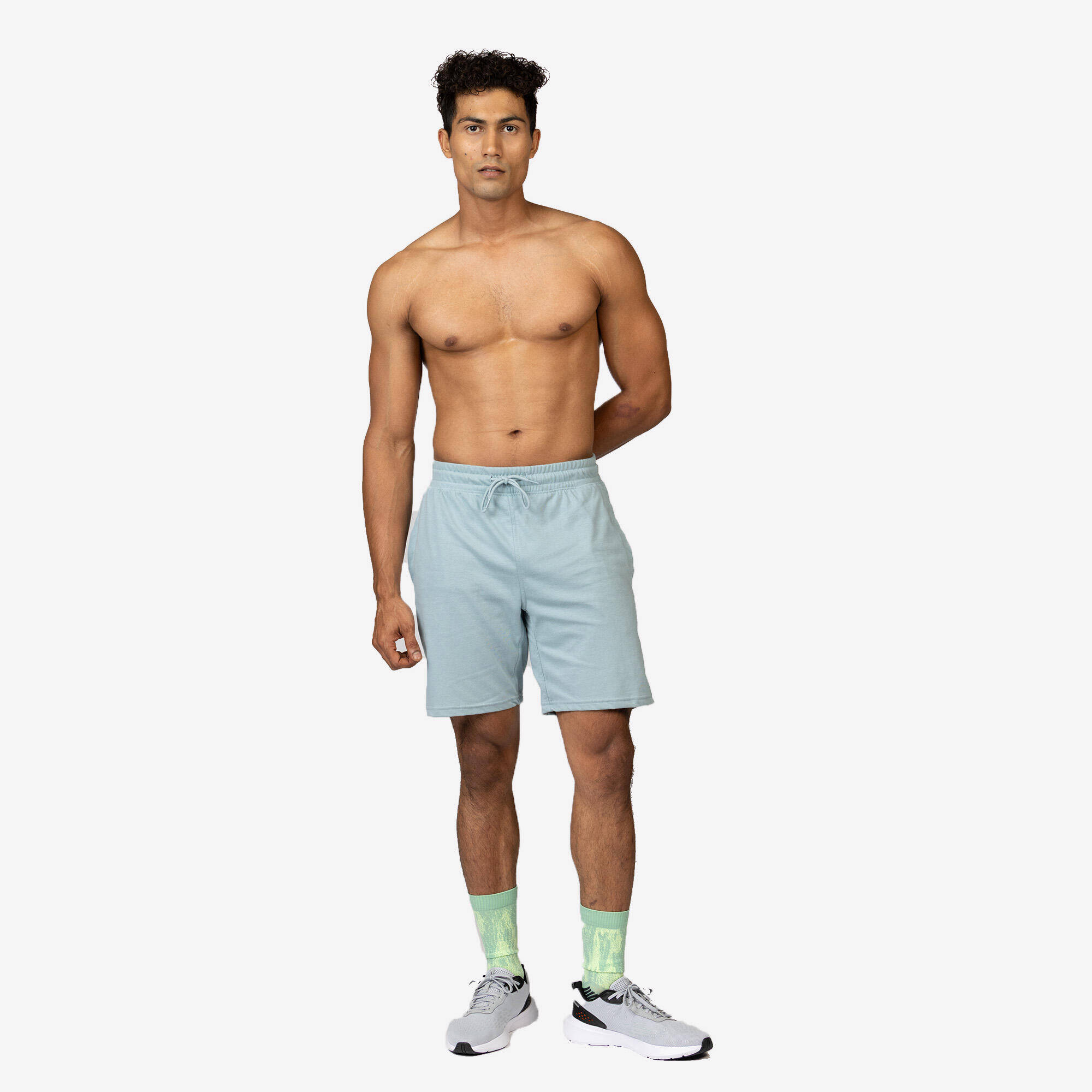 Men's French Terry Training Shorts - Cashmere Beige -  3