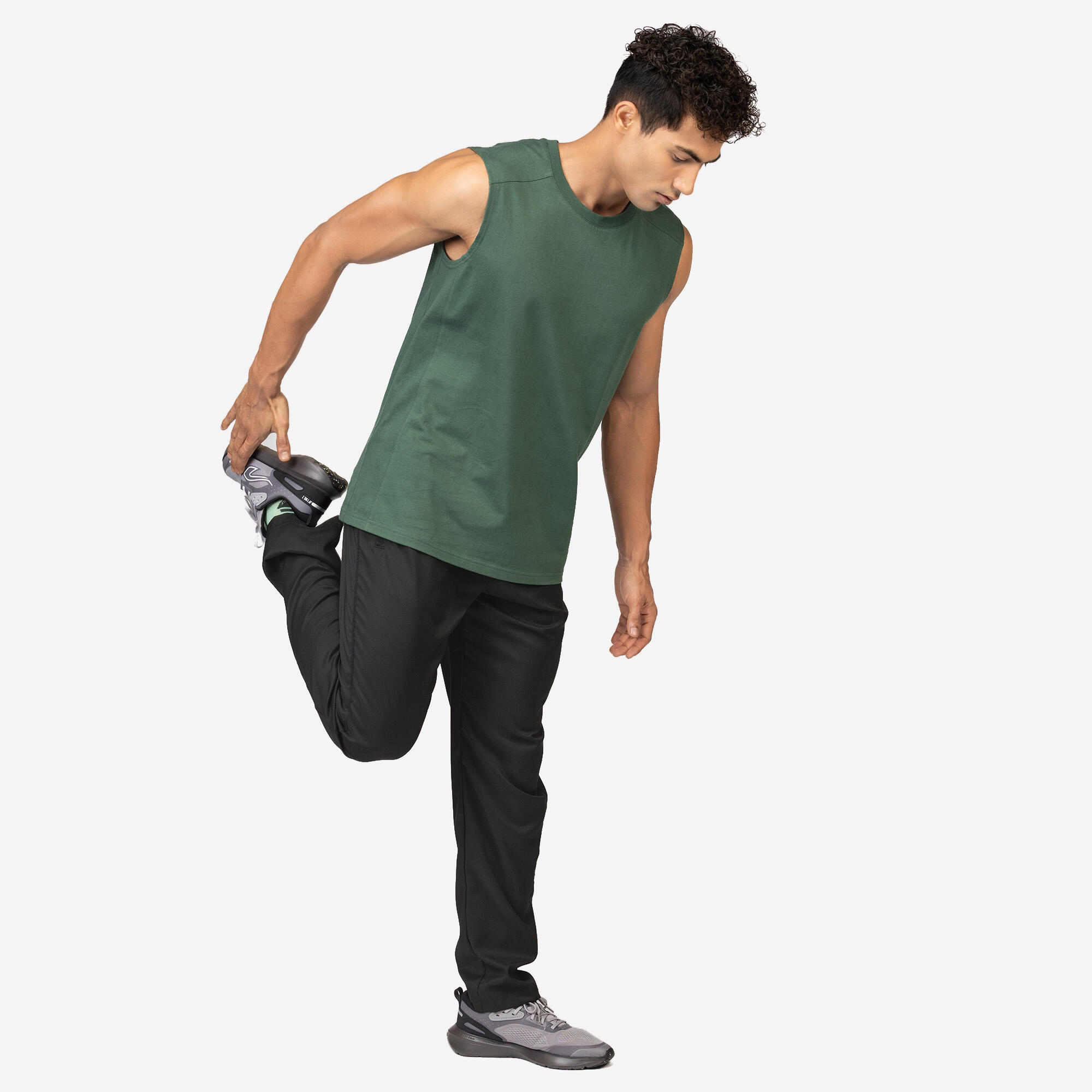 Men's Stretchy Fitness Tank Top - Comet Blue-image-30