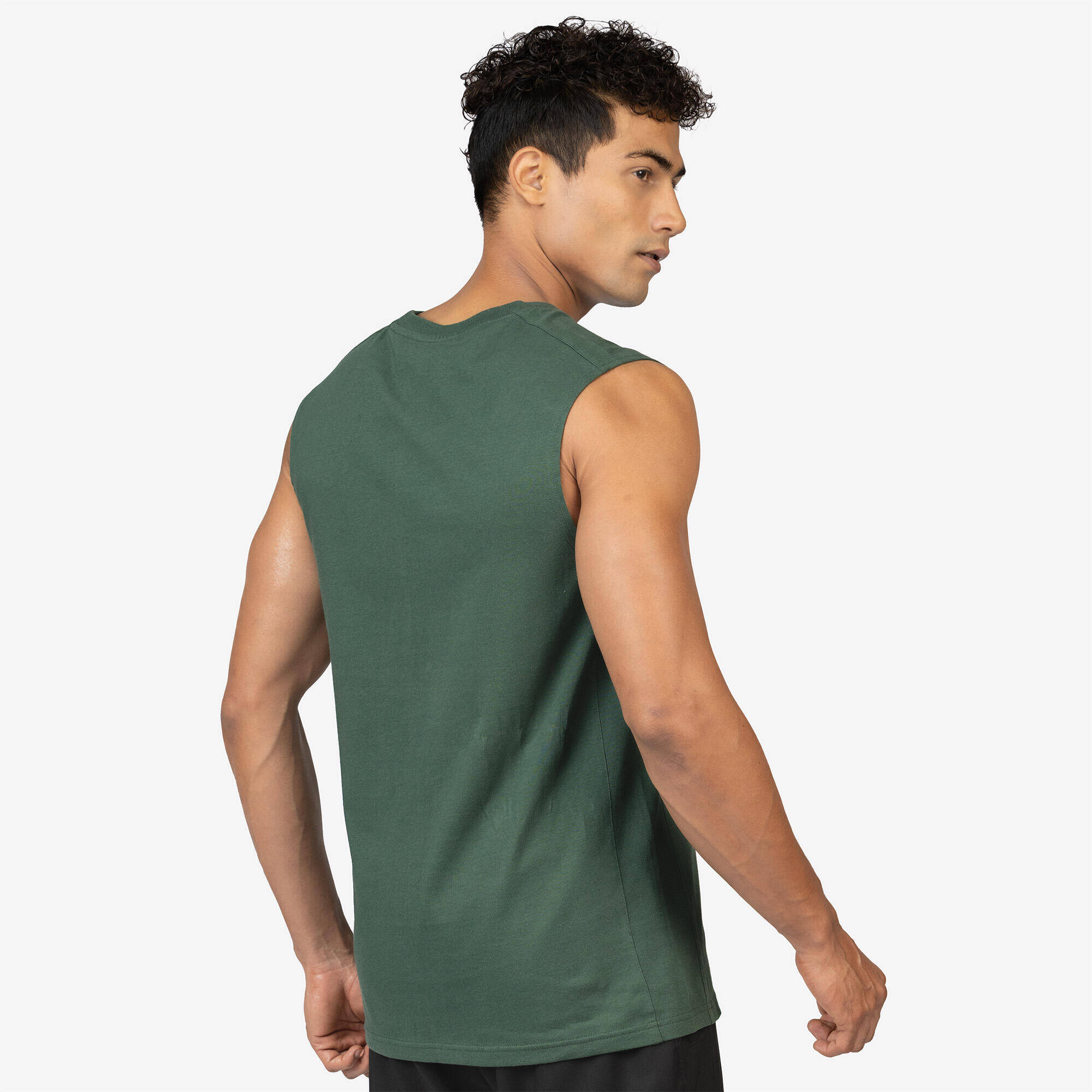Men's Stretchy Fitness Tank Top - Comet Blue -  4