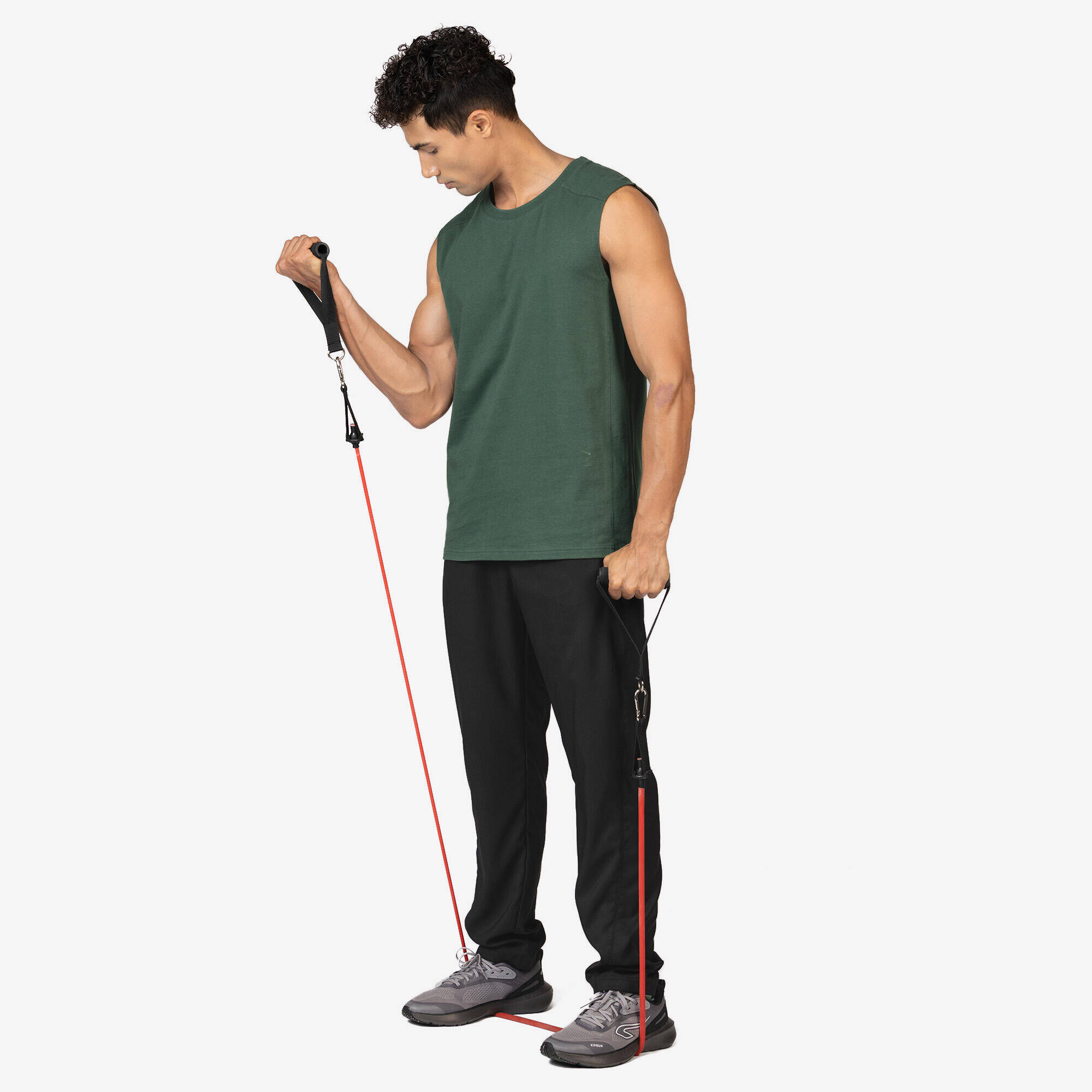 Men's Stretchy Fitness Tank Top - Comet Blue -  5