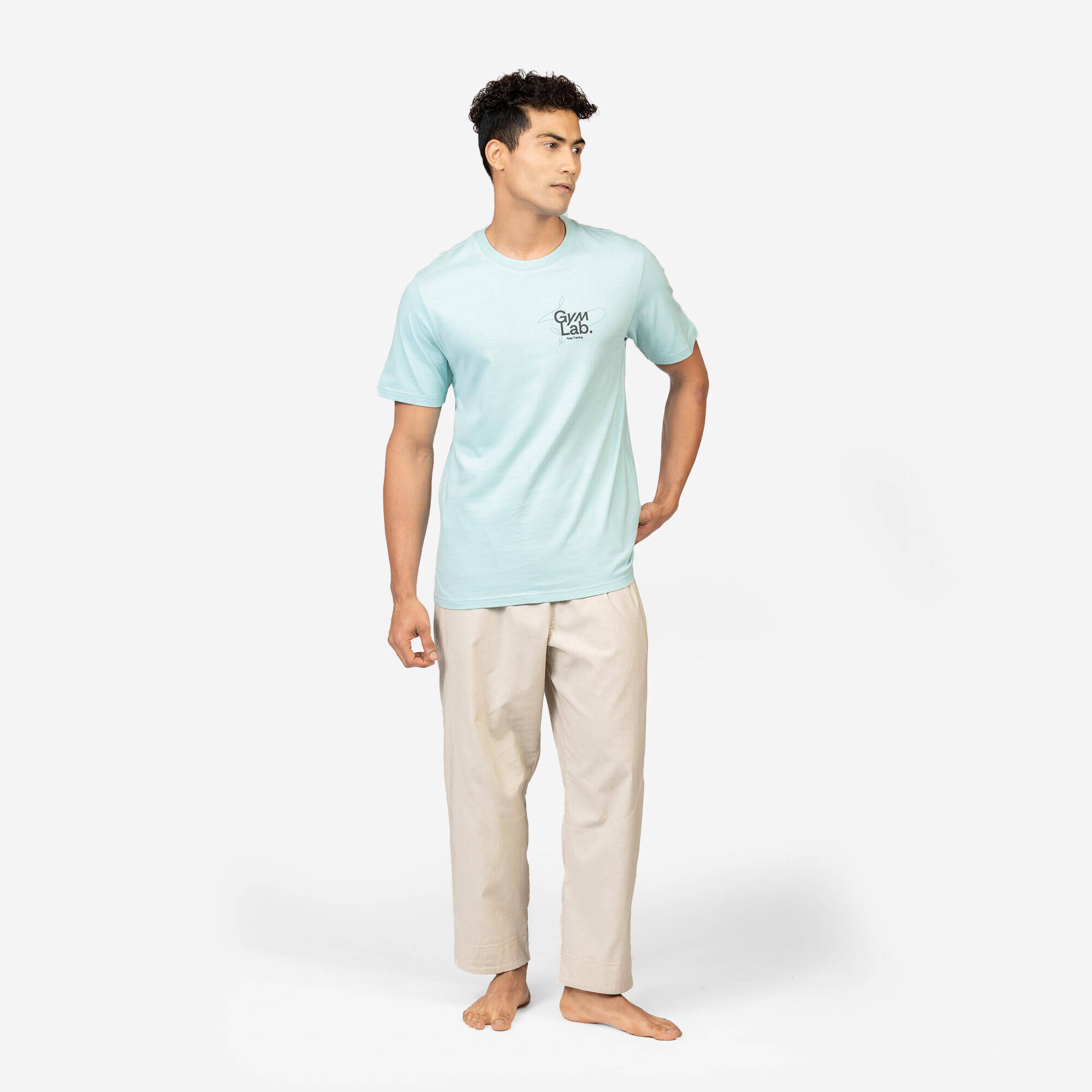 Men's Regular Cotton Fitness T-Shirt - Brown -  3