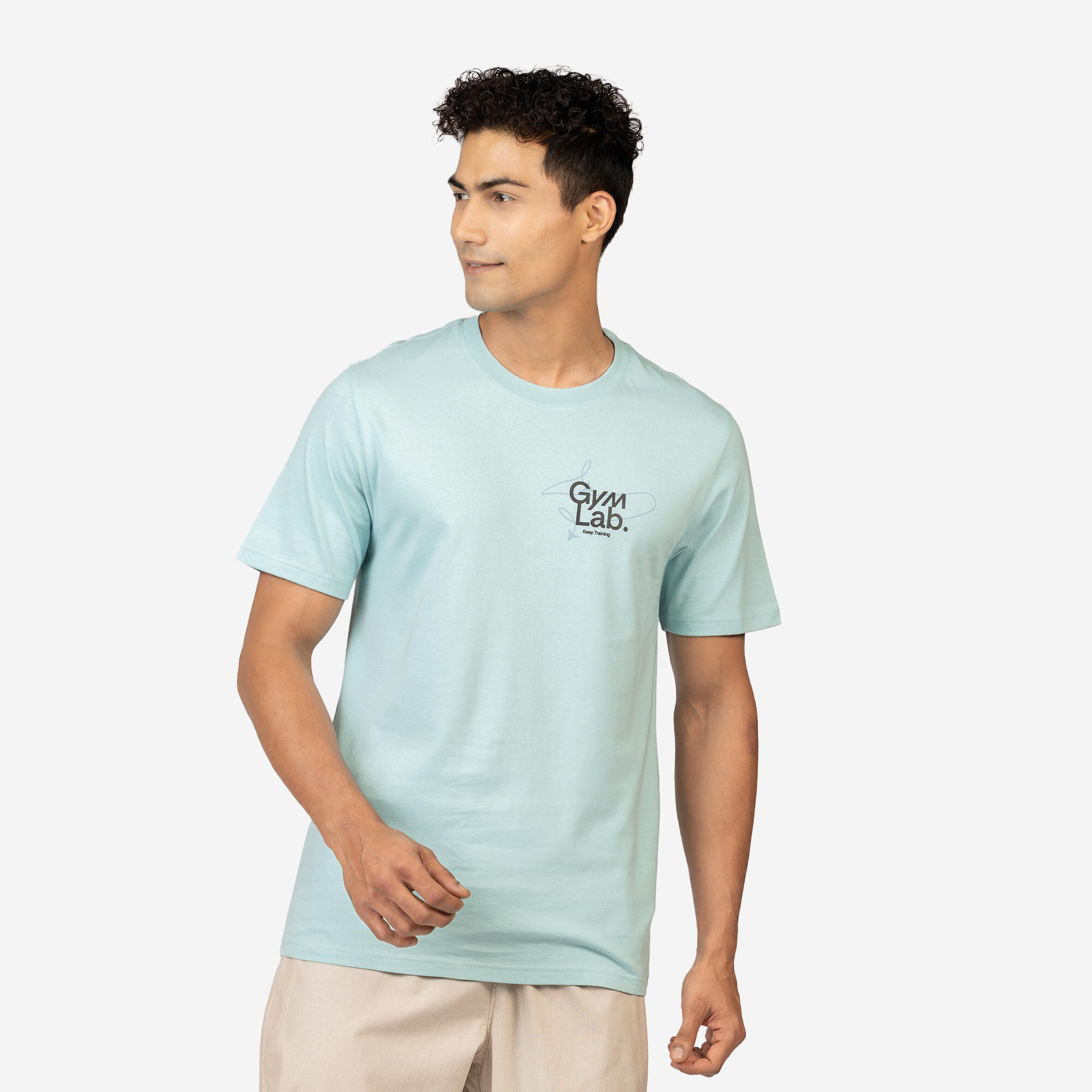 domyos Men's Regular Cotton Fitness T-Shirt - Brown-picture-21